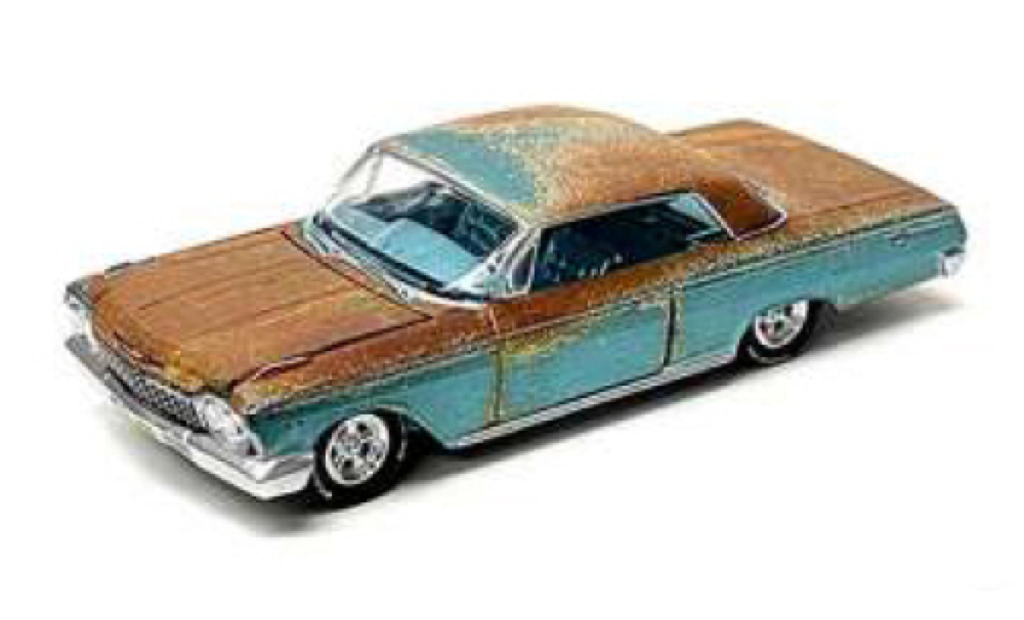Chevrolet Impala 1/64 Auto World metallise turchese/marroneee 1972 modellino in miniatura