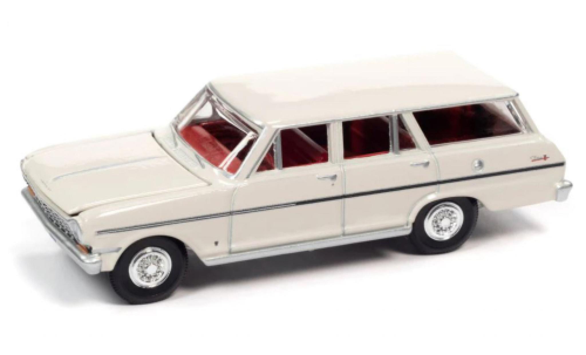 Chevrolet Nova 1/64 Auto World II 400 Wagon bianco 1963 modellino in miniatura