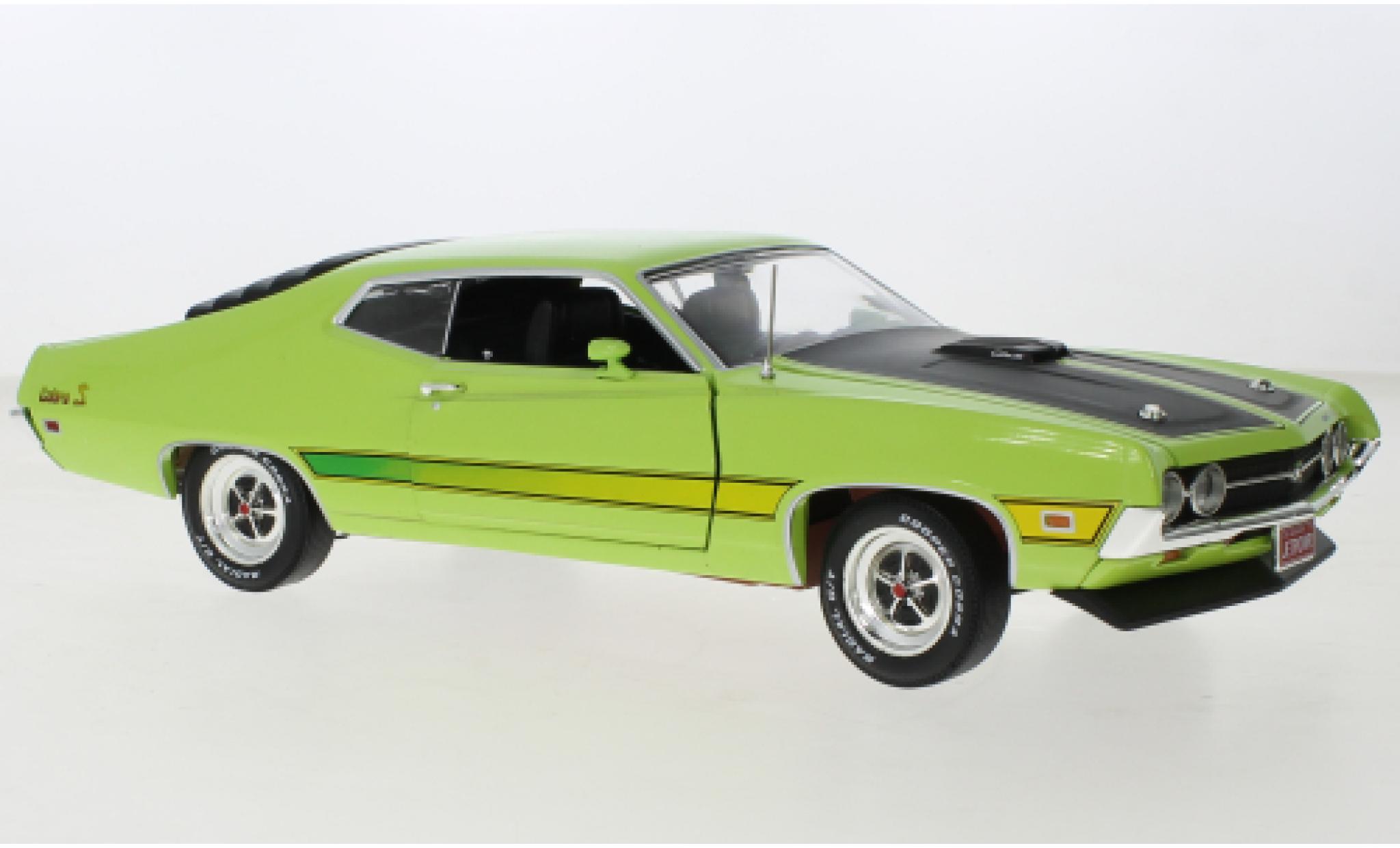 Ford Torino 1/18 Auto World Cobra verde/nero 1971 modellino in miniatura