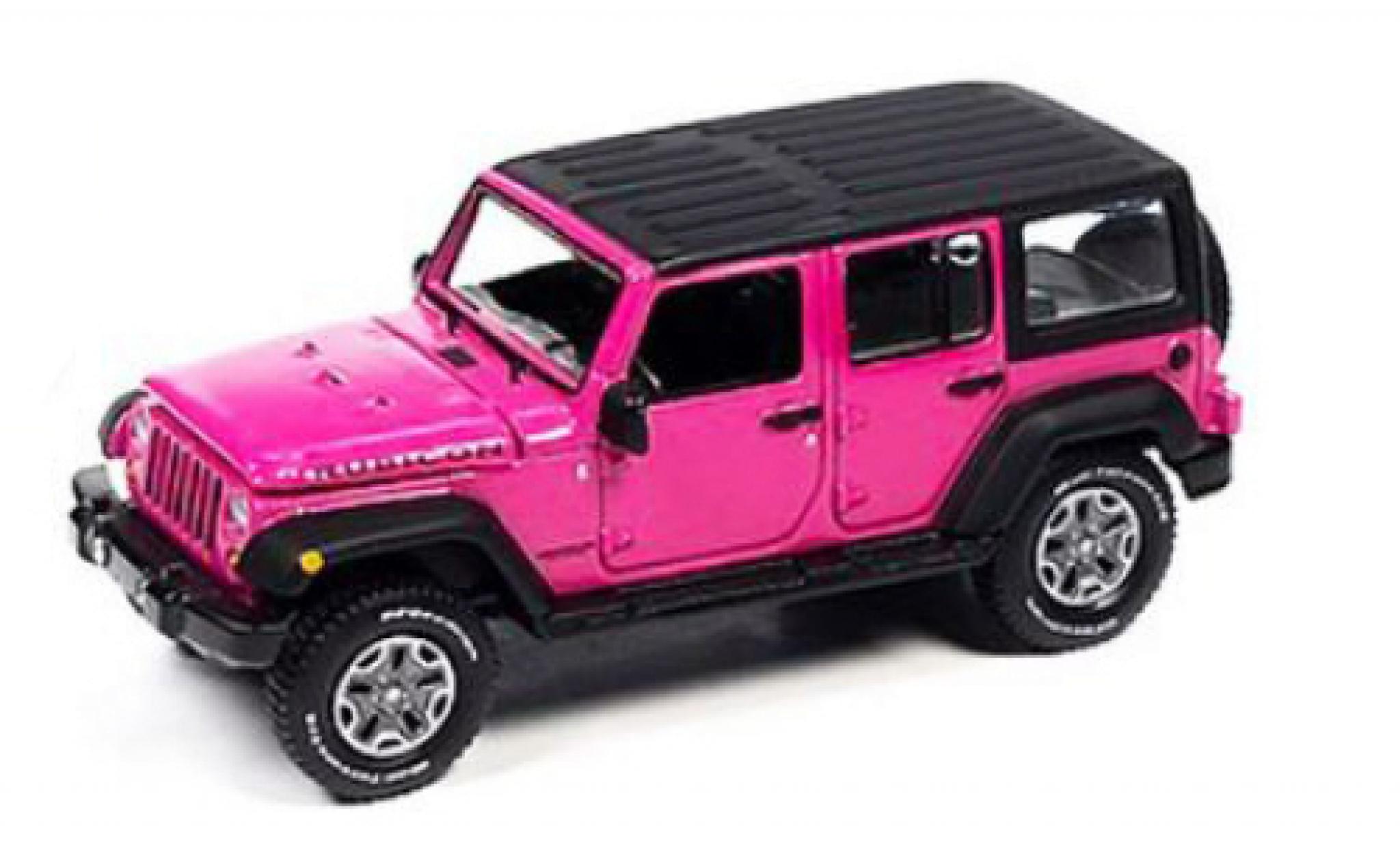 Jeep Wrangler 1/64 Auto World Unlimited 4x4 Rubicon rosa 2018 modellino in miniatura