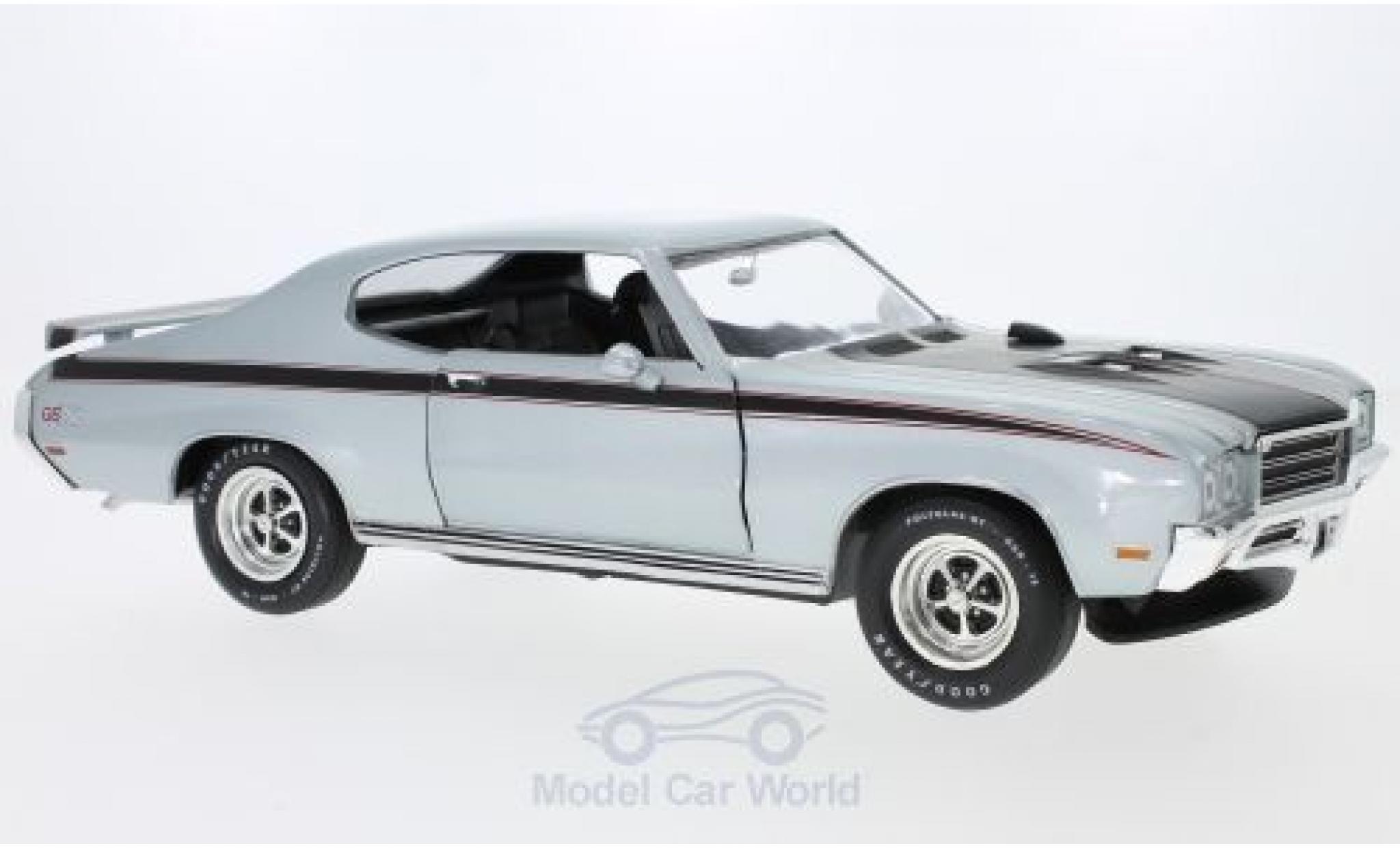 Buick GS 1/18 Auto World X grigio/nero 1971 modellino in miniatura