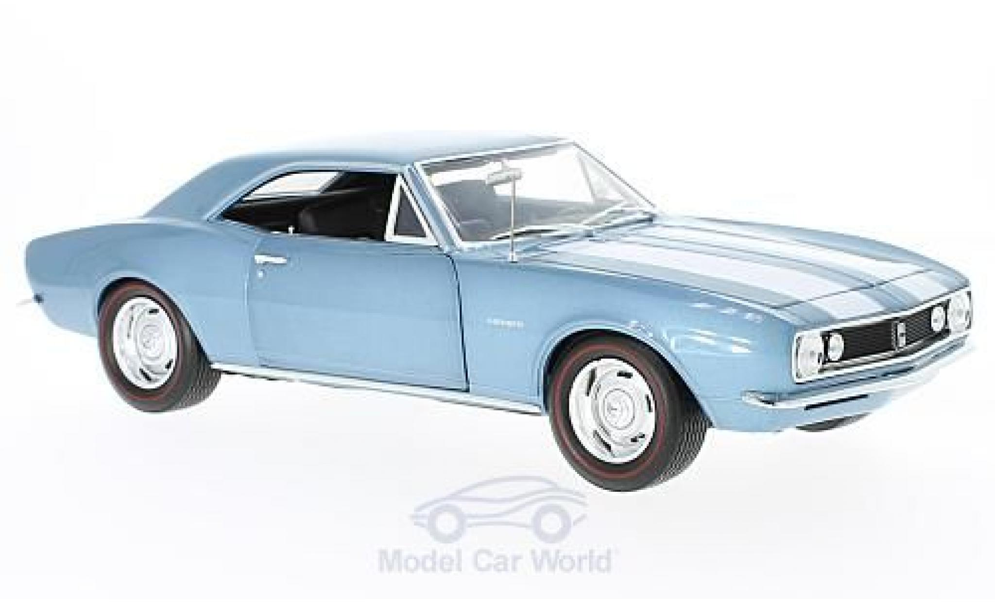 Chevrolet Camaro 1/18 Auto World Z28 metallico blu 1967 50th Anniversary ohne Vitrine modellino in miniatura