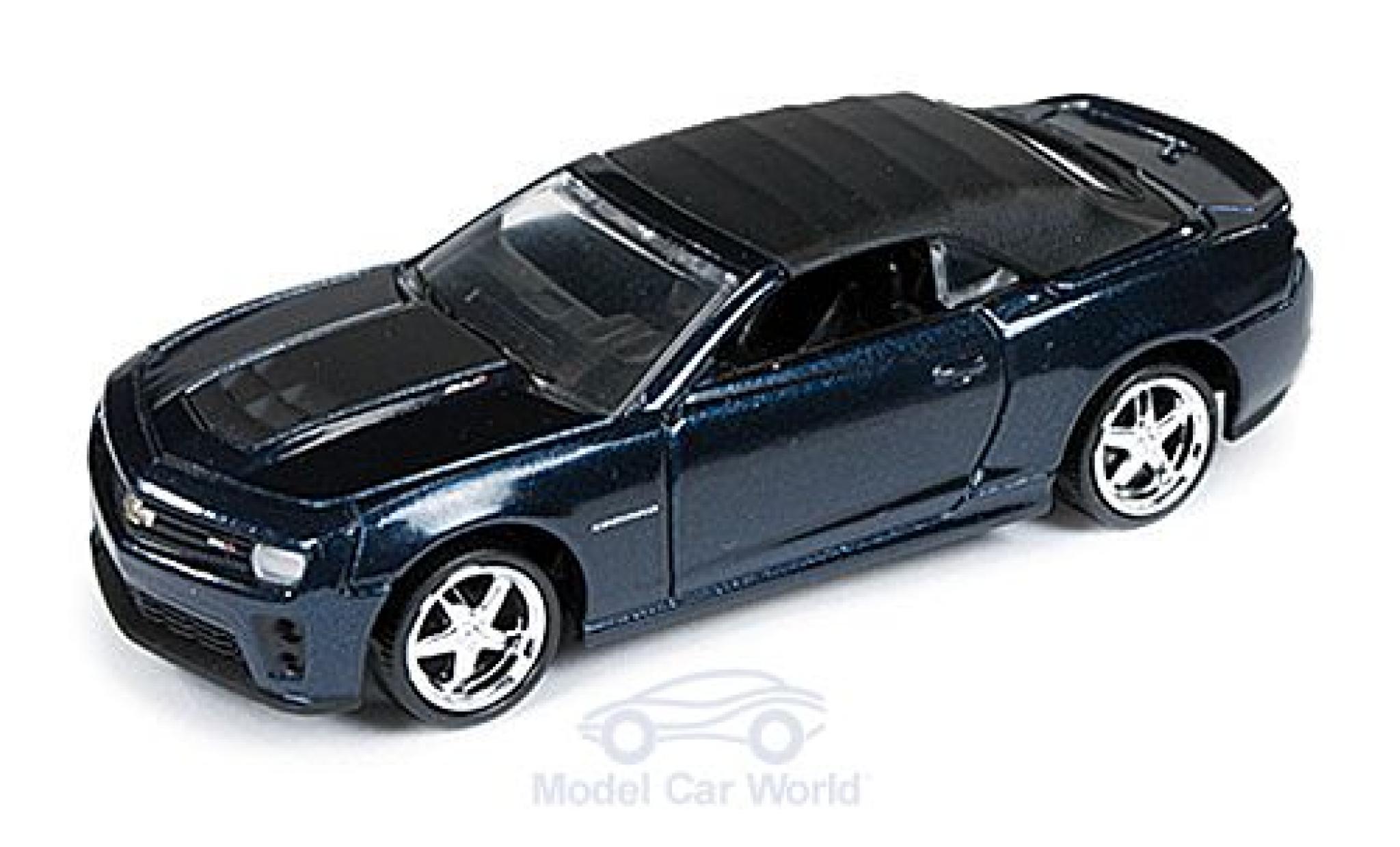 Chevrolet Camaro 1/64 Auto World ZL1 Convertibile metallico blu 2013 ohne Vitrine modellino in miniatura