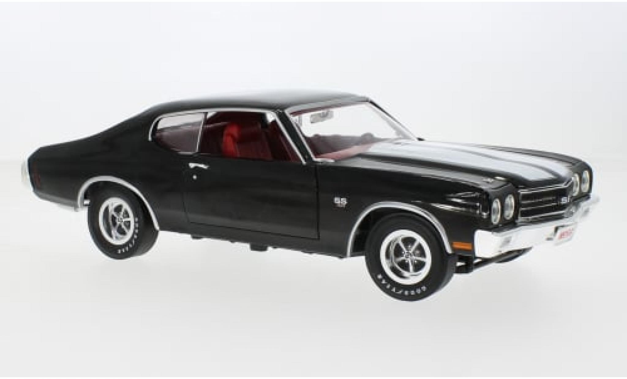 Chevrolet Chevelle 1/18 Auto World SS schwarz/weiss 1970 1:18 modellino in miniatura