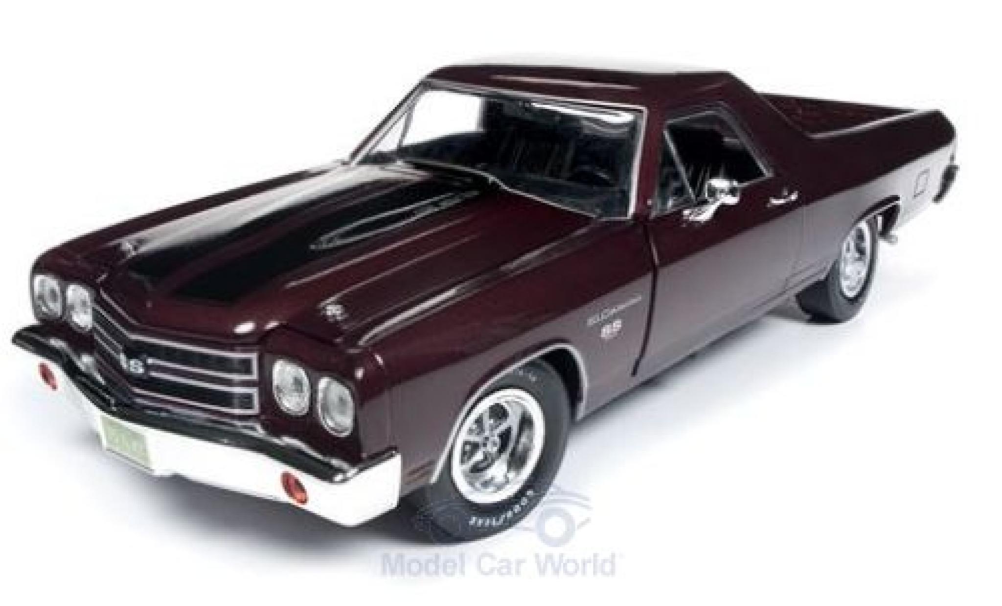 Chevrolet El Camino 1/18 Auto World rosso 1970 modellino in miniatura