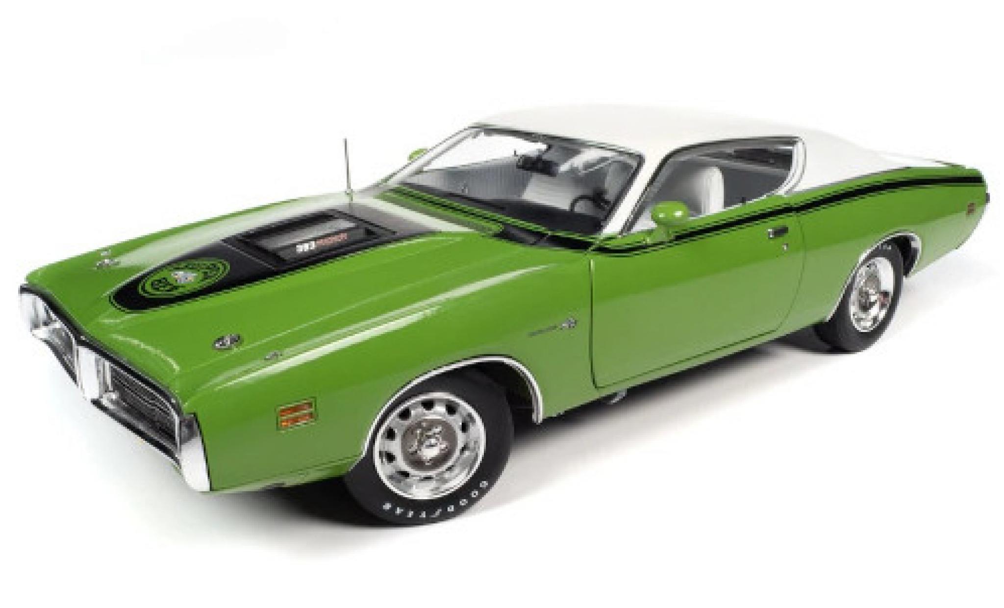 Dodge Charger 1/18 Auto World Super Bee verde/bianco 1971 modellino in miniatura