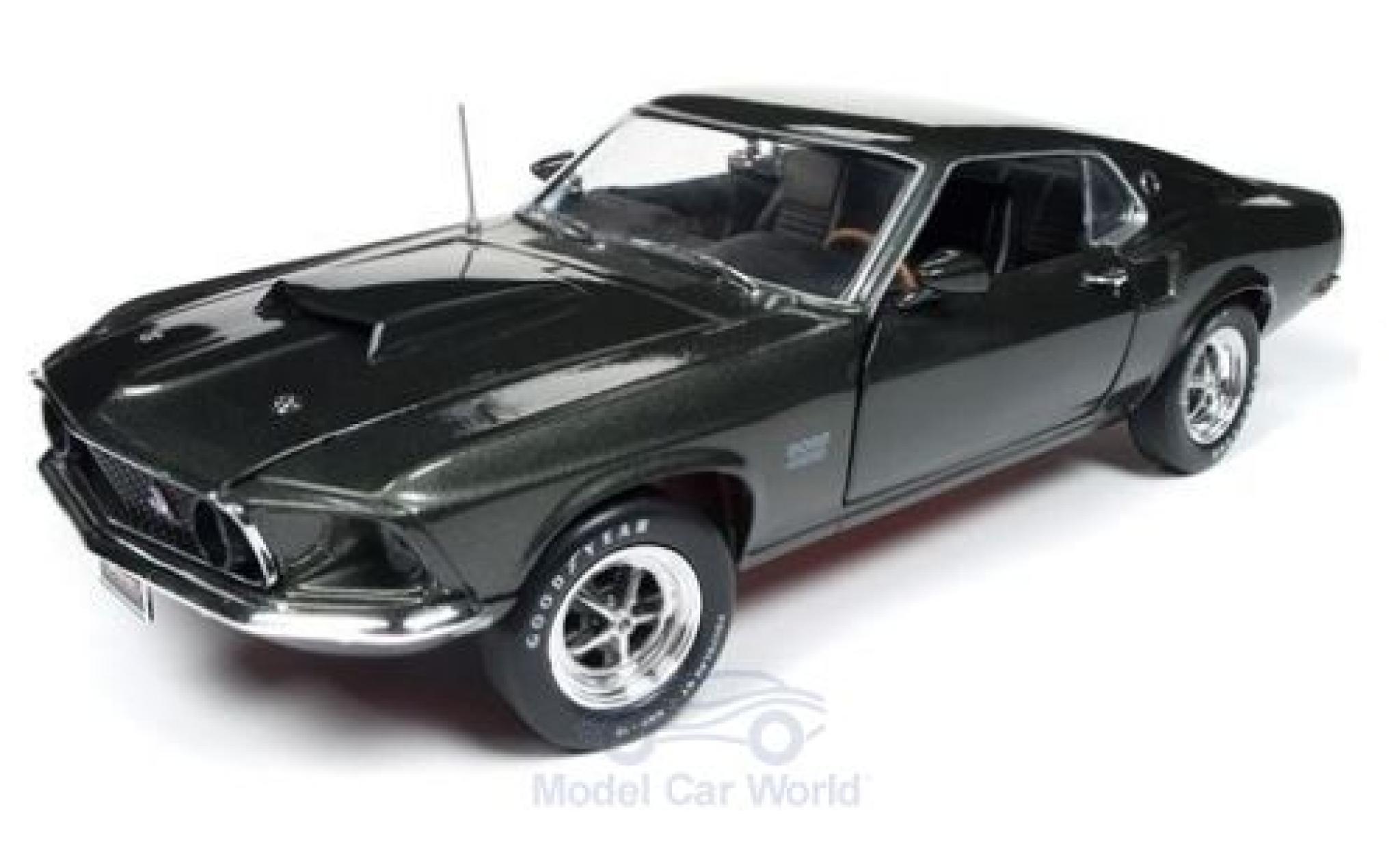 Ford Mustang 1/18 Auto World Boss 429 metallico verde 1969 modellino in miniatura