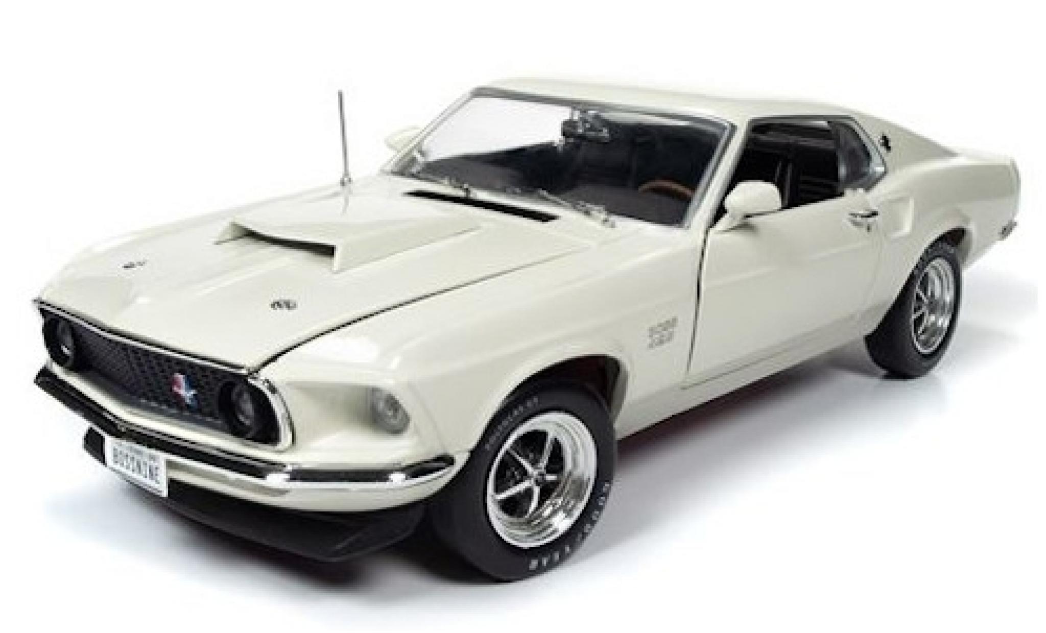 Ford Mustang 1/18 Auto World Boss 429 bianco 1969 modellino in miniatura