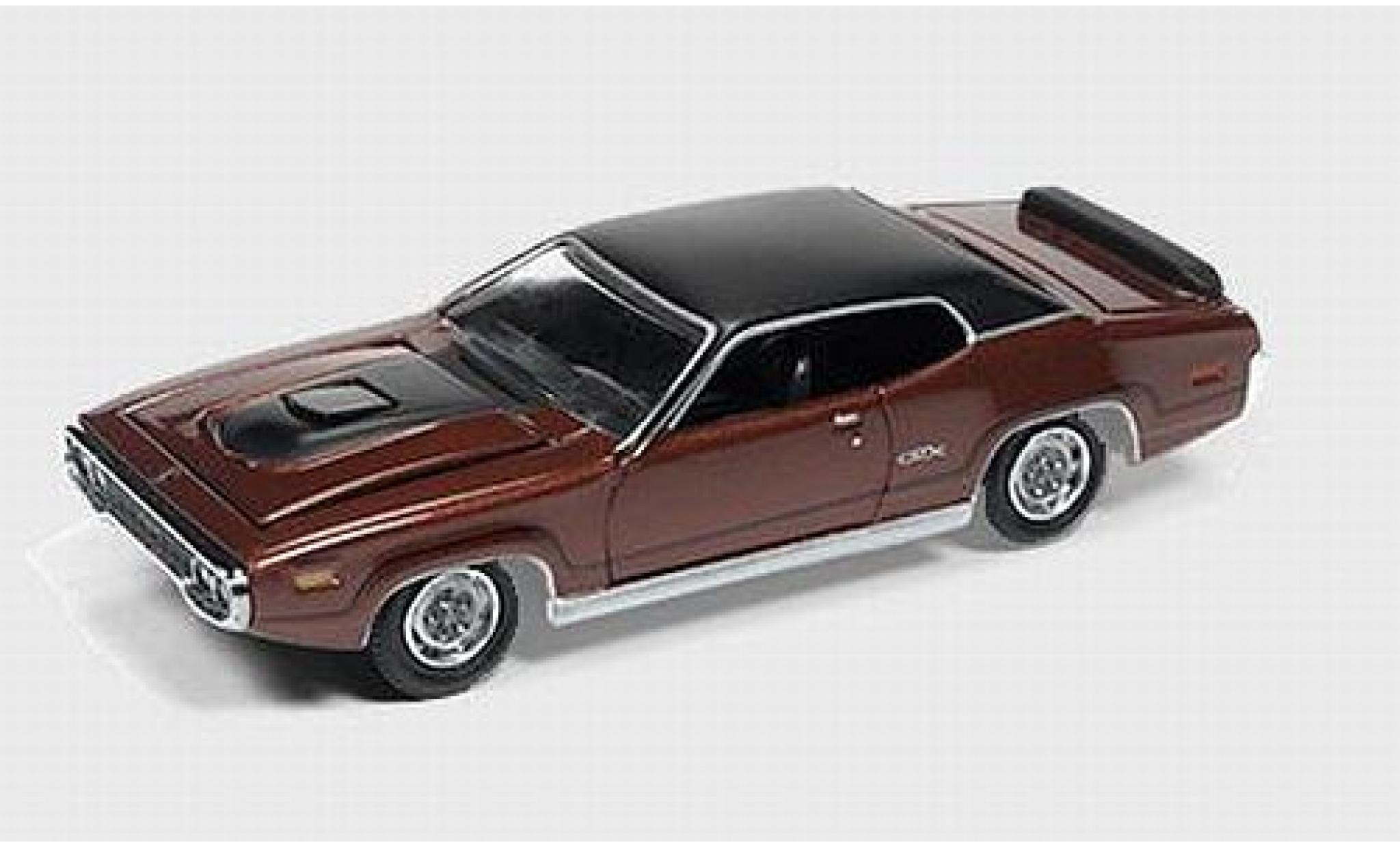 Plymouth GTX 1/64 Auto World marroneee/nero 1971 modellino in miniatura