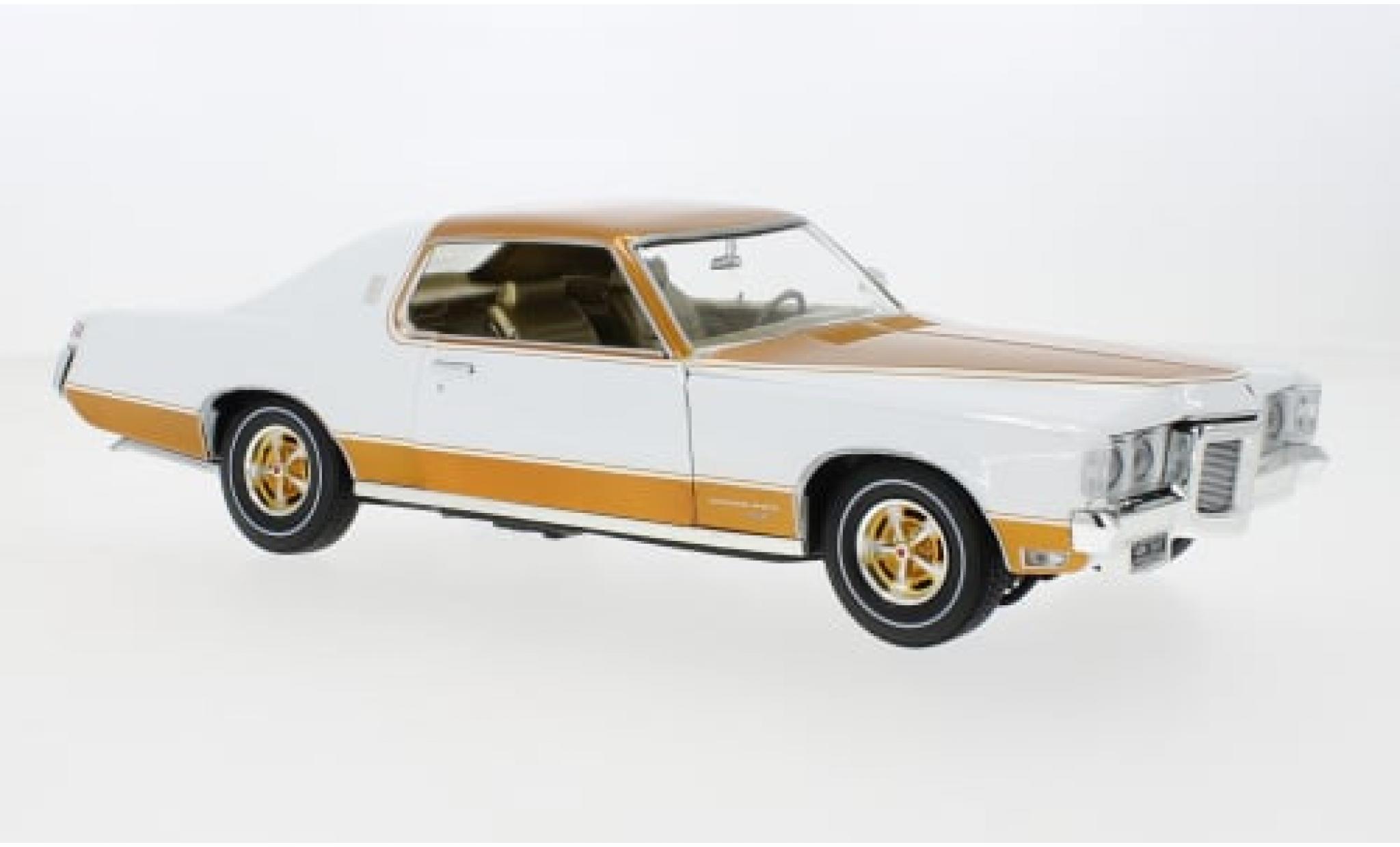 Pontiac Grand Prix 1/18 Auto World Royal Bobcat weiss/metallise braun 1969 1:18 modellino in miniatura