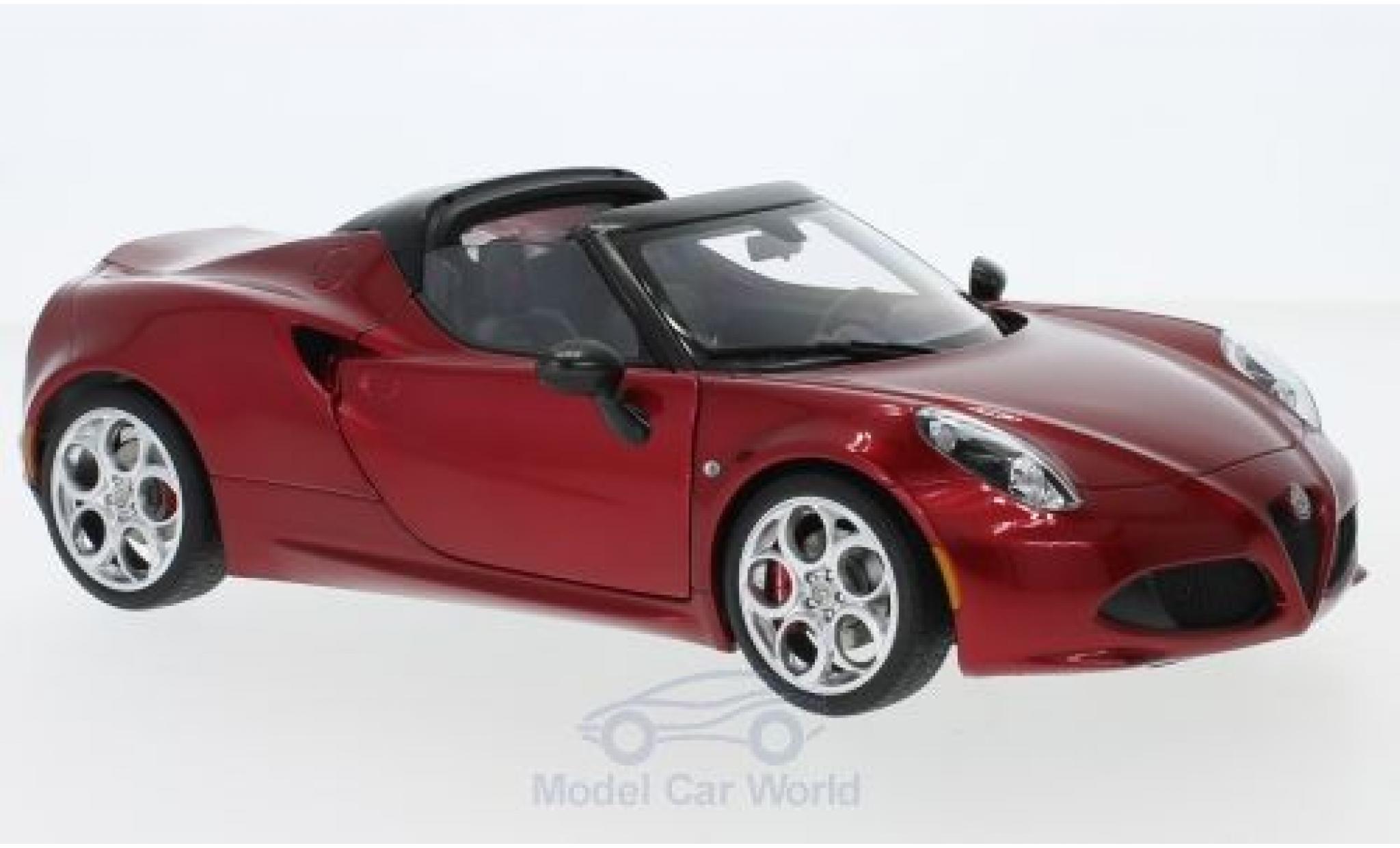 Alfa Romeo 4C 1/18 AUTOart Spider rosso 2015 modellino in miniatura