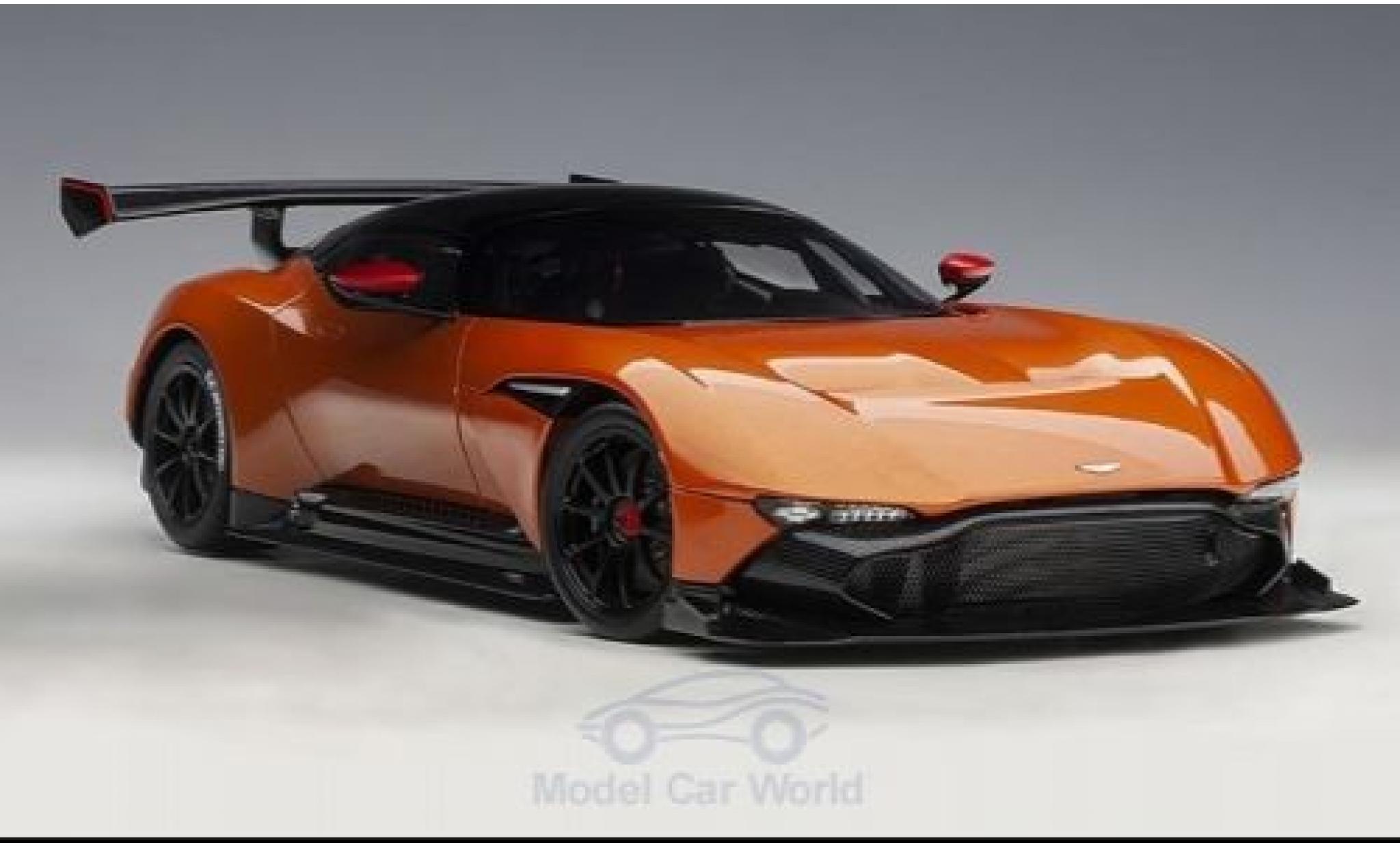 Aston Martin Vulcan 1/18 AUTOart metallico orange/carbon 2015 modellino in miniatura