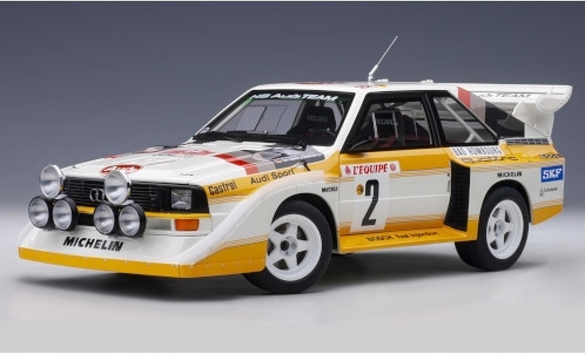 Audi Quattro 1/18 AUTOart S1 No.2 HB Team Rallye Monte Carlo 1986 W.Röhrl/C.Geistdörfer modellino in miniatura