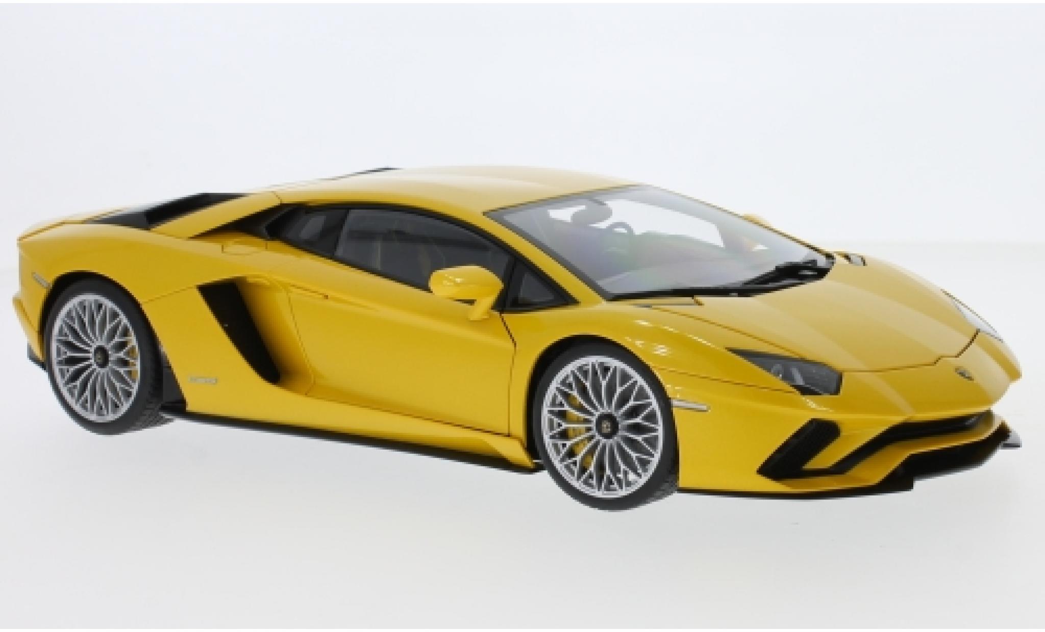 Lamborghini Aventador 1/18 AUTOart S metallise giallo 2017 modellino in miniatura