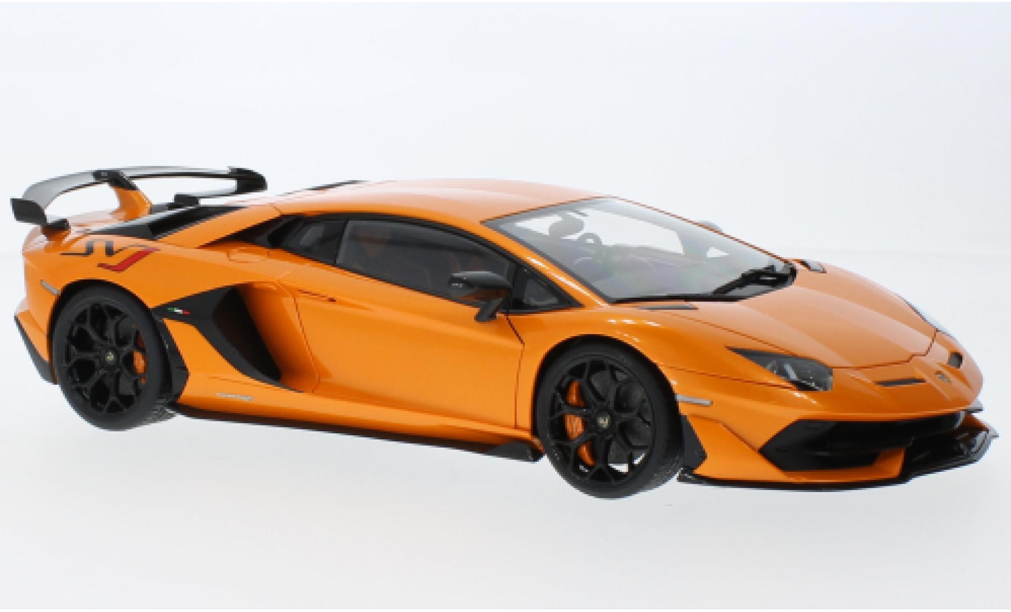 Lamborghini Aventador 1/18 AUTOart SVJ metallise orange 2019 modellino in miniatura