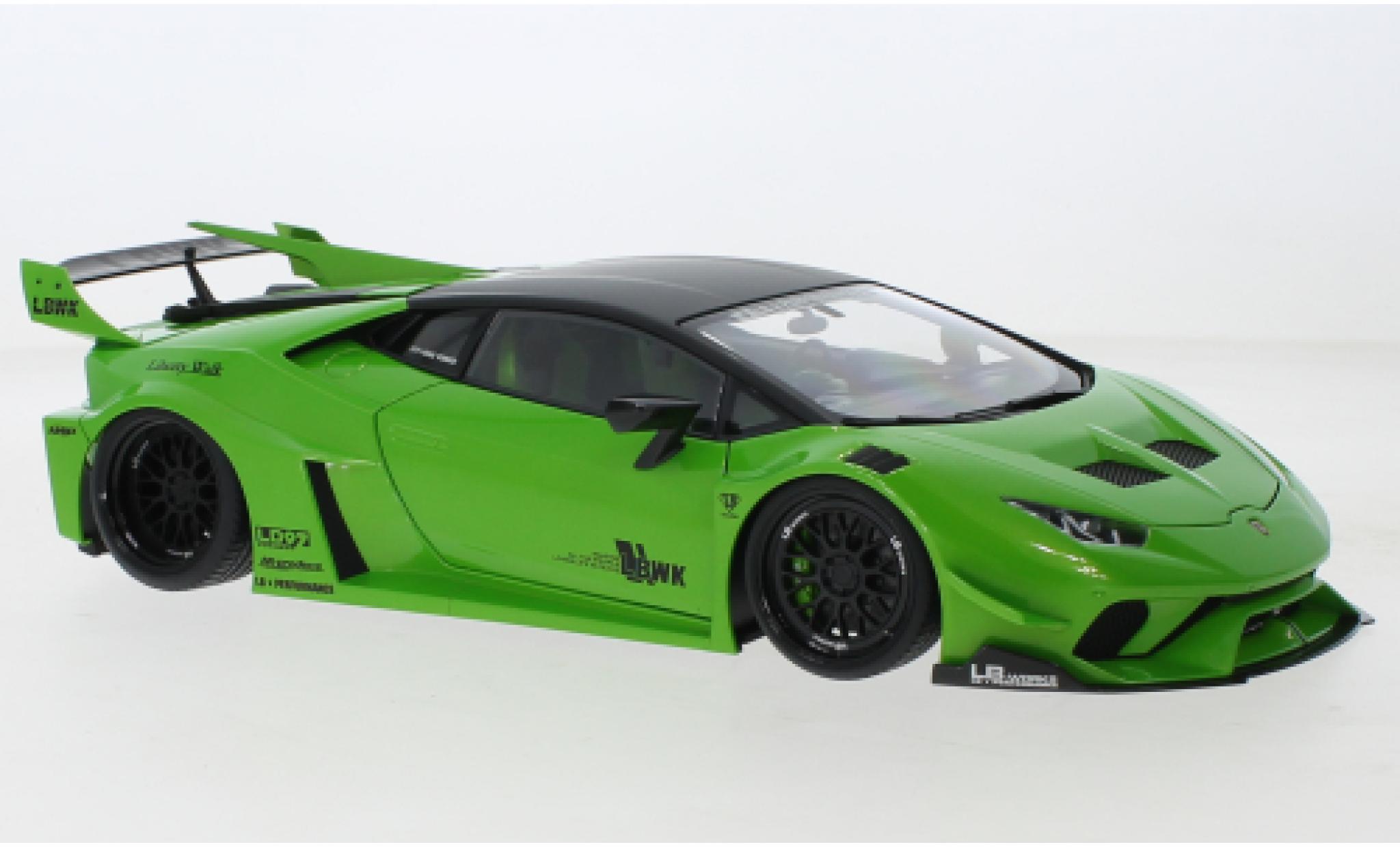 Lamborghini Huracan 1/18 AUTOart GT Liberty Walk LB Silhouette Works mattverde 2019 modellino in miniatura