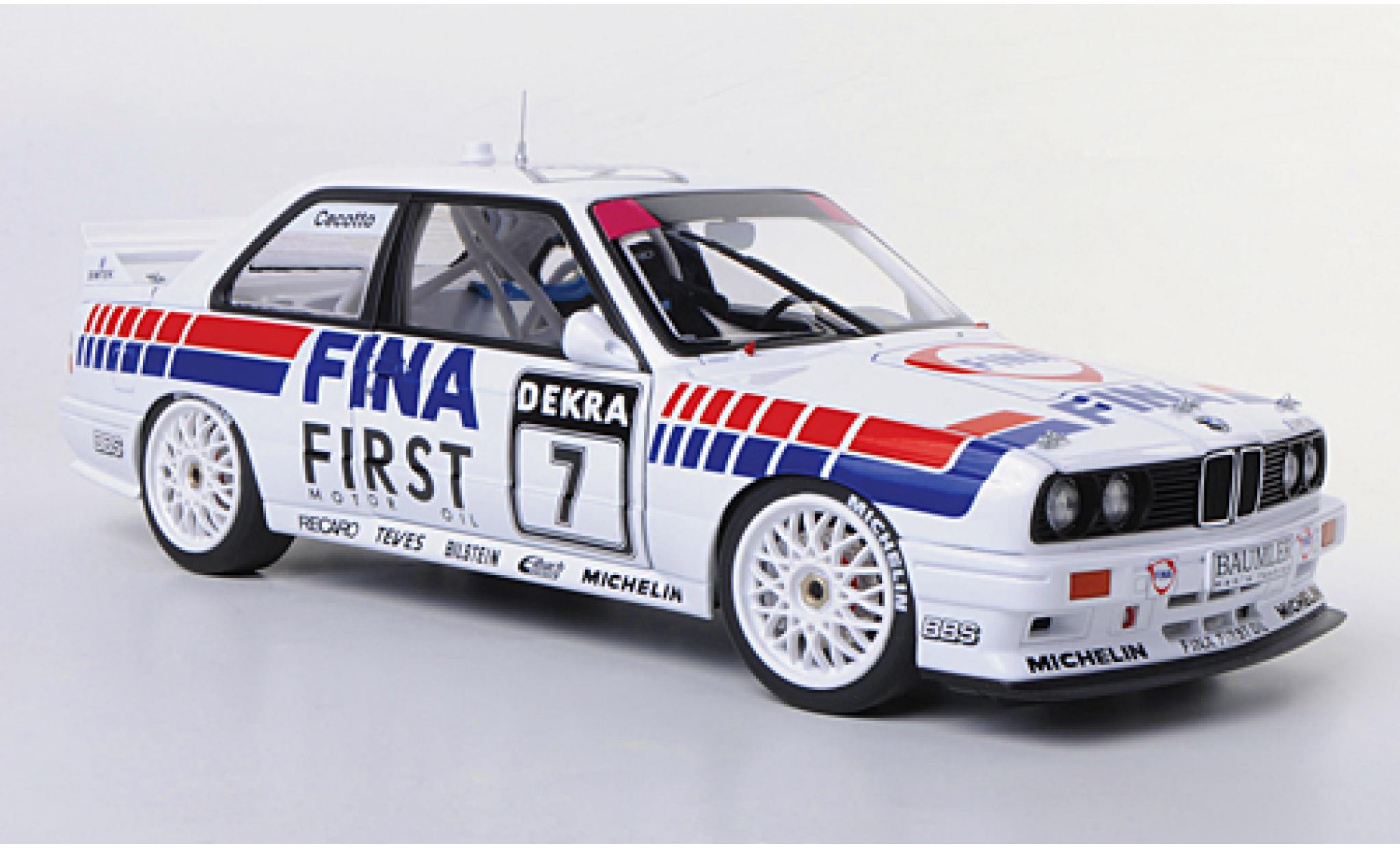 Bmw M3 1/18 AUTOart (E30) No.7 Fina DTM 1992 1:18 modellino in miniatura