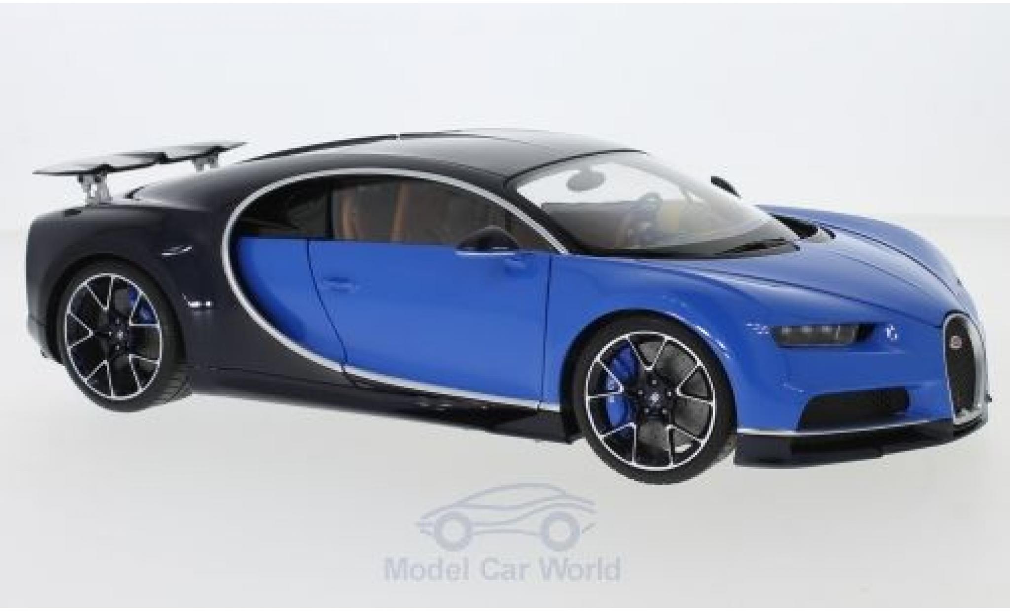 Bugatti Chiron 1/18 AUTOart blu/blu 2017 modellino in miniatura