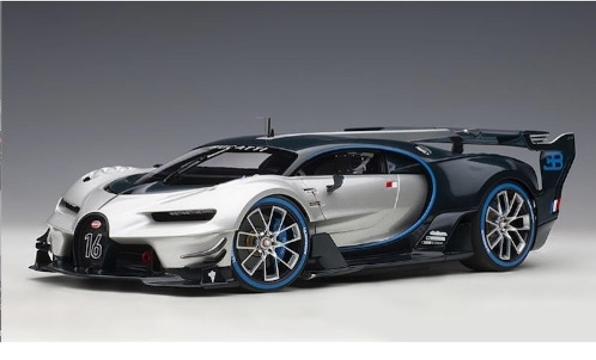 Bugatti Vision 1/18 AUTOart Gran Turismo grigio/carbon 2015 modellino in miniatura