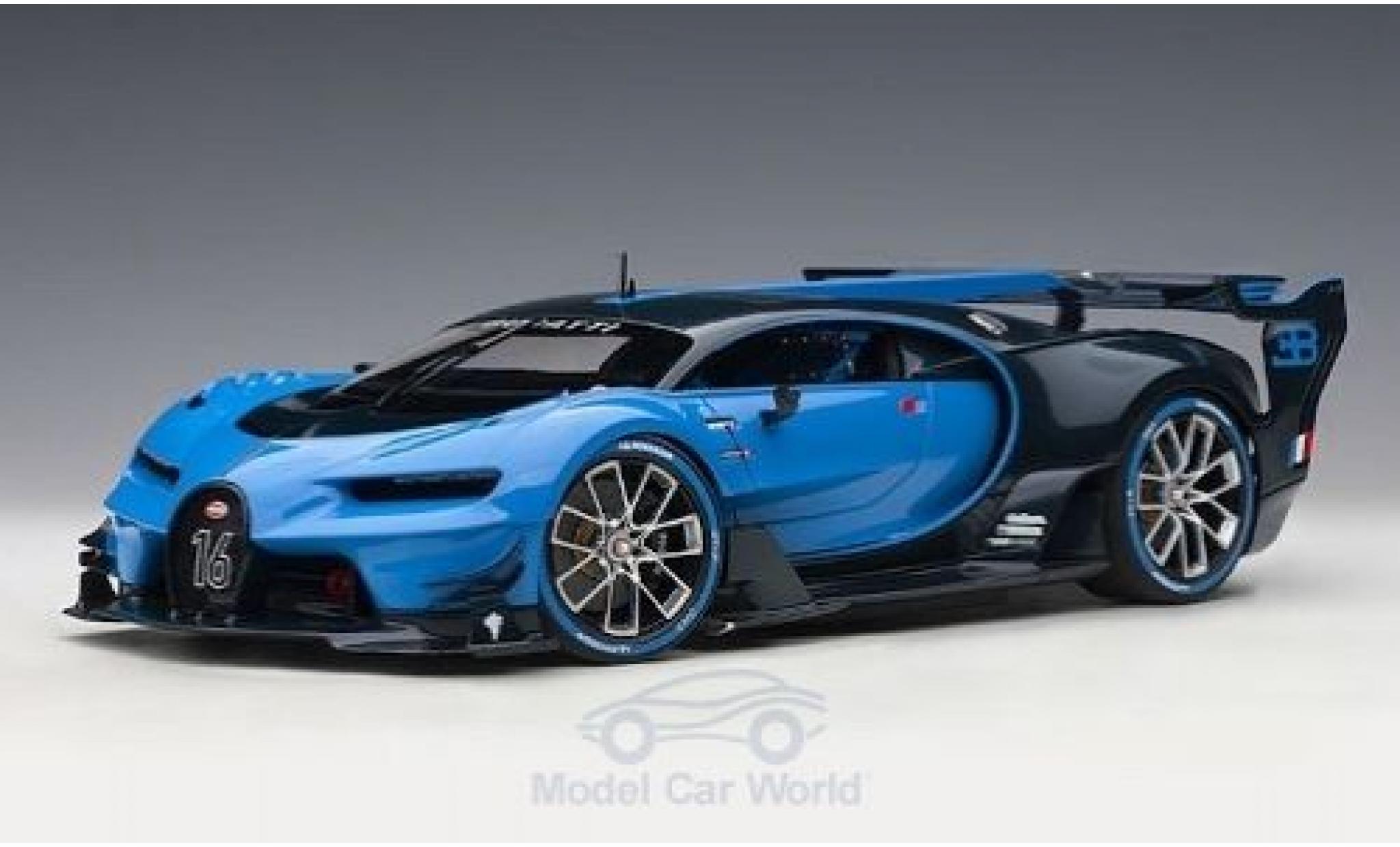 Bugatti Vision 1/18 AUTOart GT blu/blu 2015 modellino in miniatura
