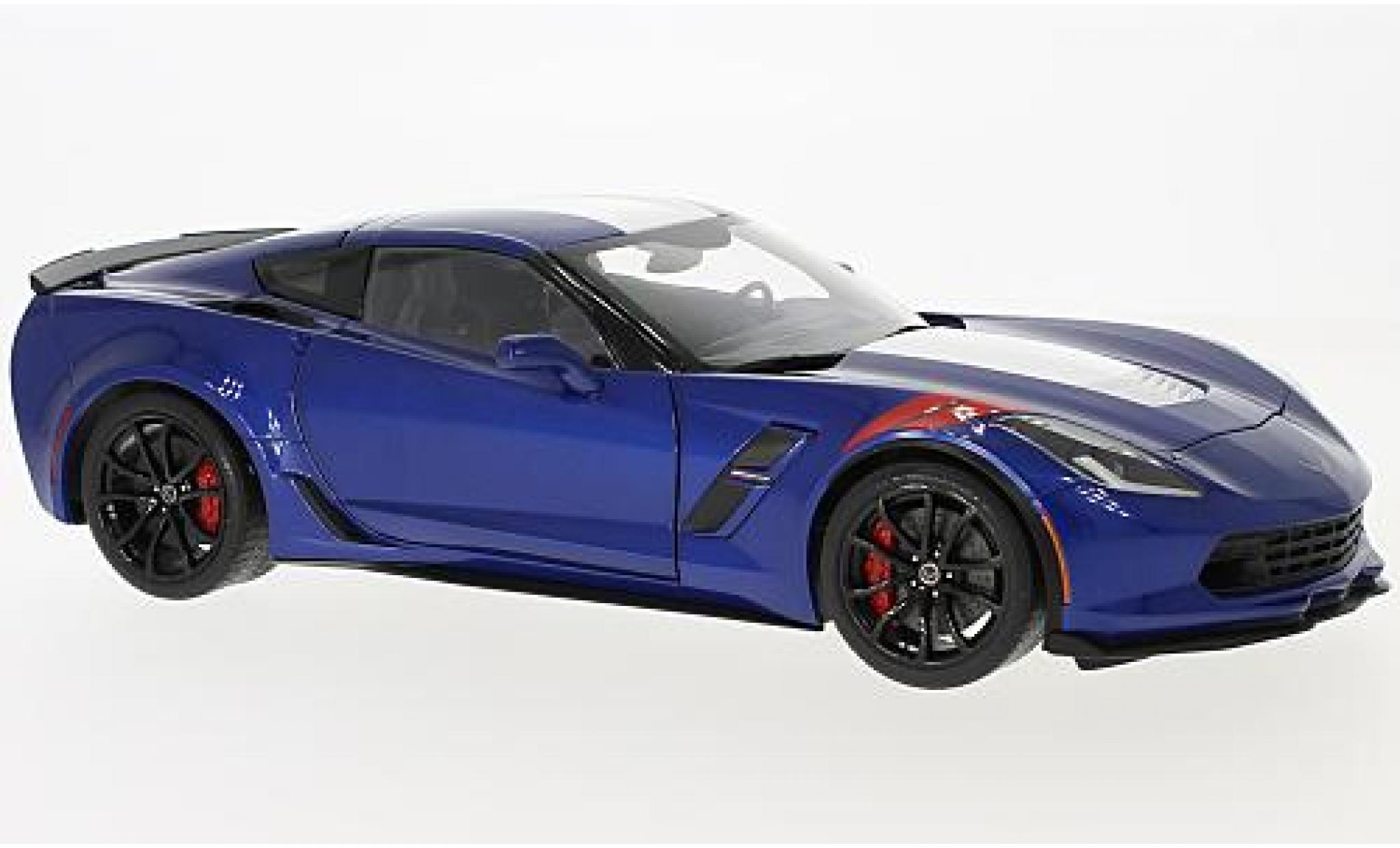 Chevrolet Corvette 1/18 AUTOart (C7) Grand Sport blu/bianco 2017 modellino in miniatura