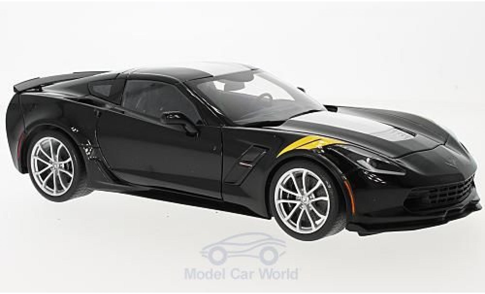 Chevrolet Corvette C7 1/18 AUTOart (C7) Grand Sport nero/bianco 2017 modellino in miniatura
