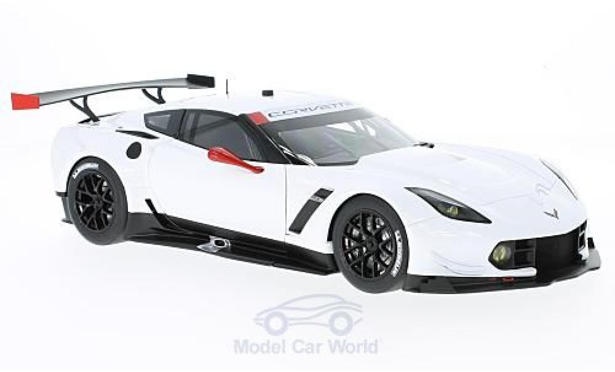 Chevrolet Corvette C7 1/18 AUTOart C7.R bianco 2016 Plain Body Version modellino in miniatura