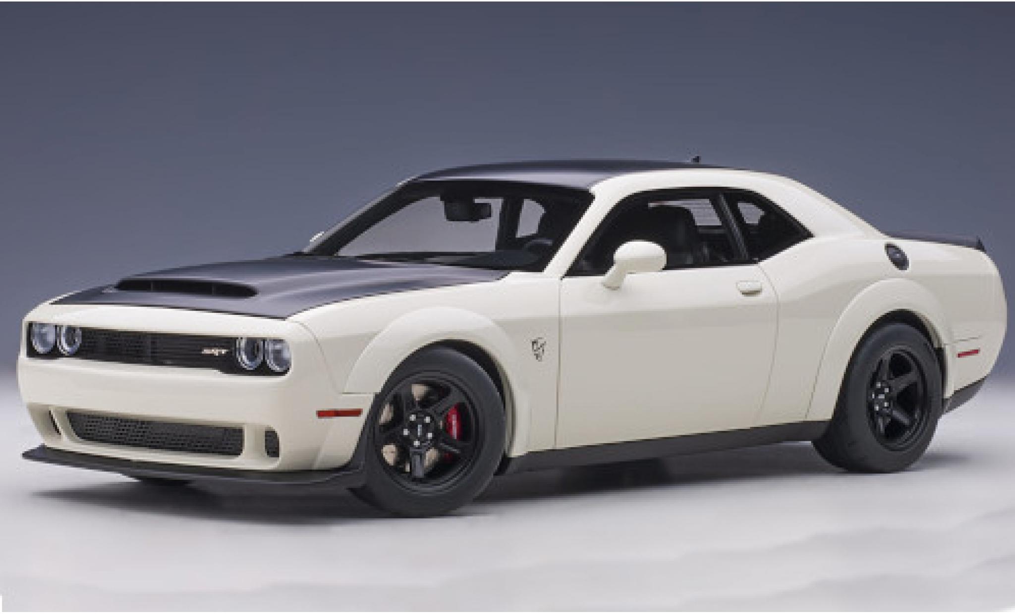 Dodge Challenger 1/18 AUTOart SRT Demon bianco/matt-nero 2018 modellino in miniatura