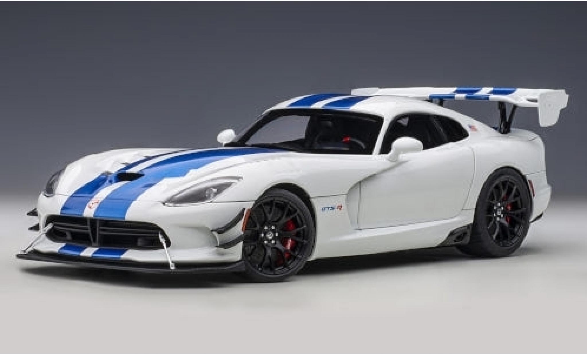 Dodge Viper 1/18 AUTOart GTS-R Commemorative Edition ACR bianco/metallico blu 2017 modellino in miniatura