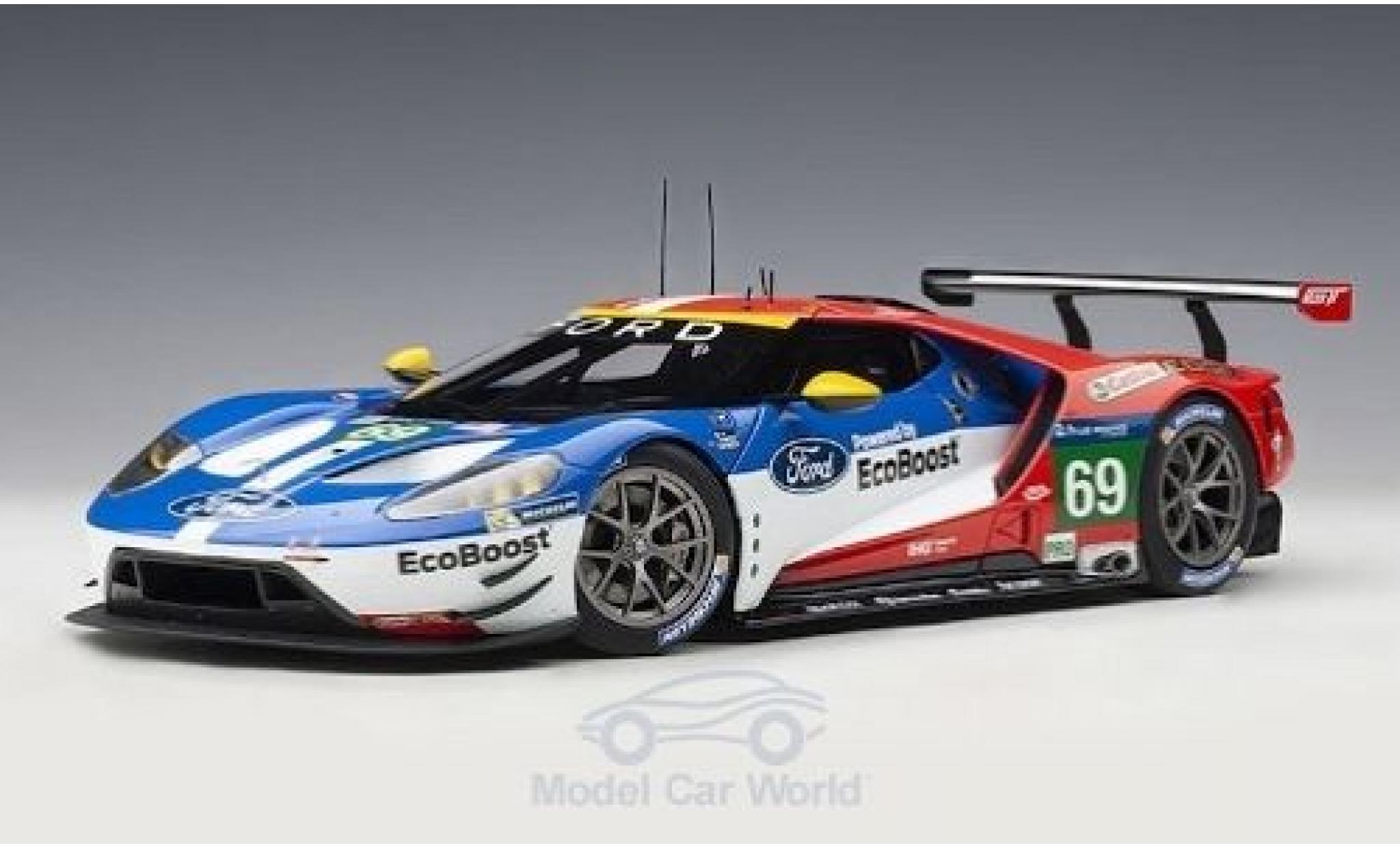 Ford GT 1/18 AUTOart blu 2016 Plain Body Version modellino in miniatura