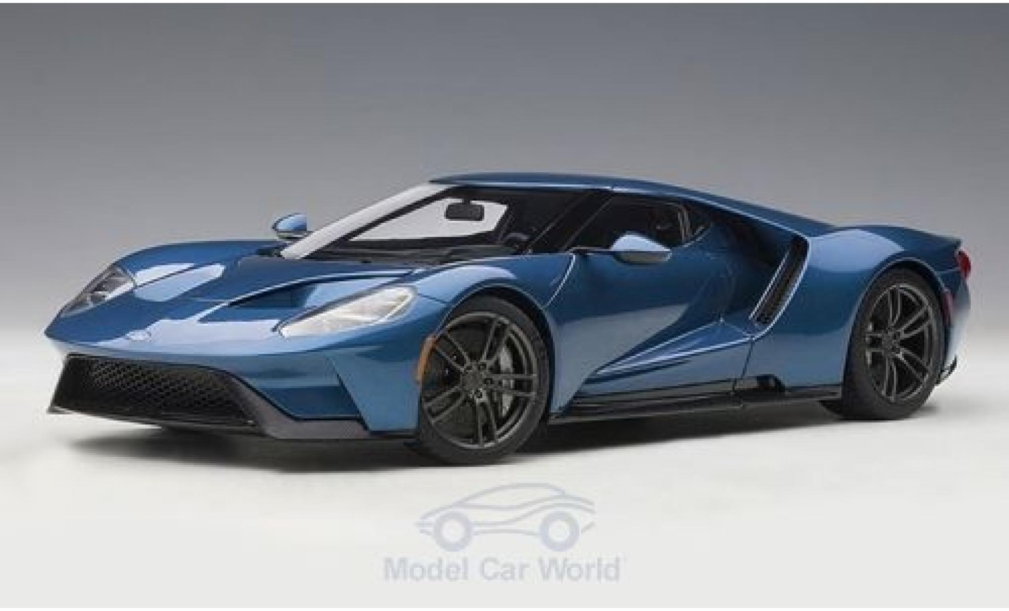 Ford GT 1/18 AUTOart metallico blu 2017 modellino in miniatura