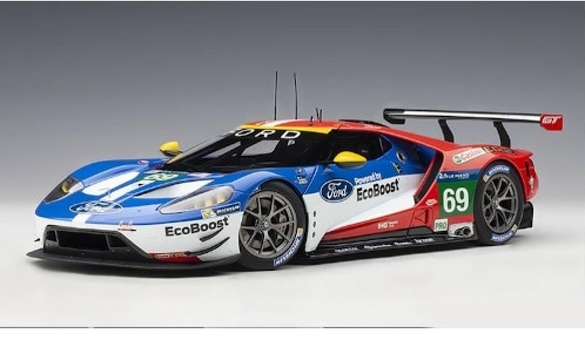 Ford GT 1/18 AUTOart No.69 Chip Ganassi Team USA EcoBoost 24h Le Mans 2016 R.Briscoe/S.Dixon/R.Westbrook modellino in miniatura