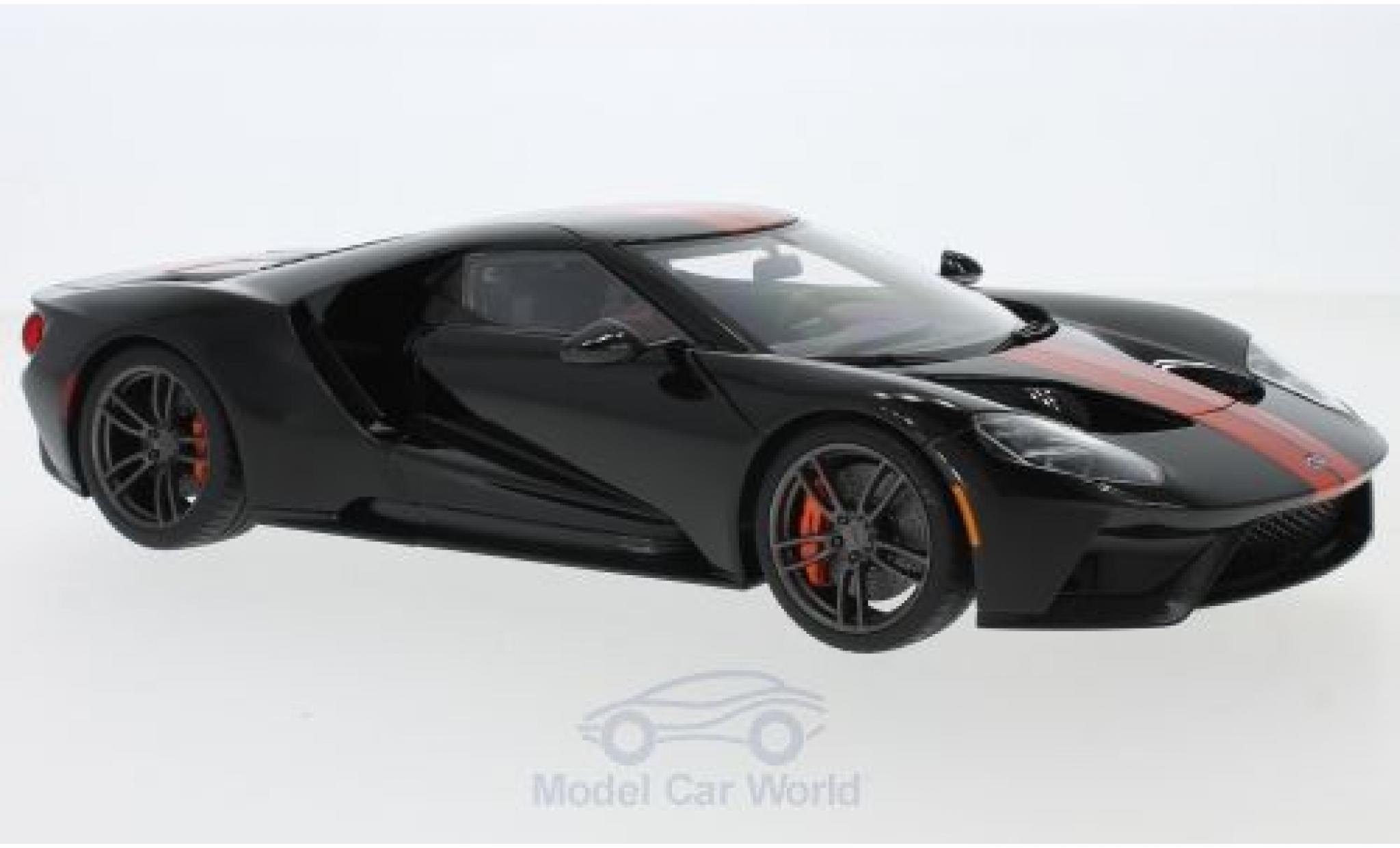 Ford GT 1/18 AUTOart nero/orange 2017 modellino in miniatura