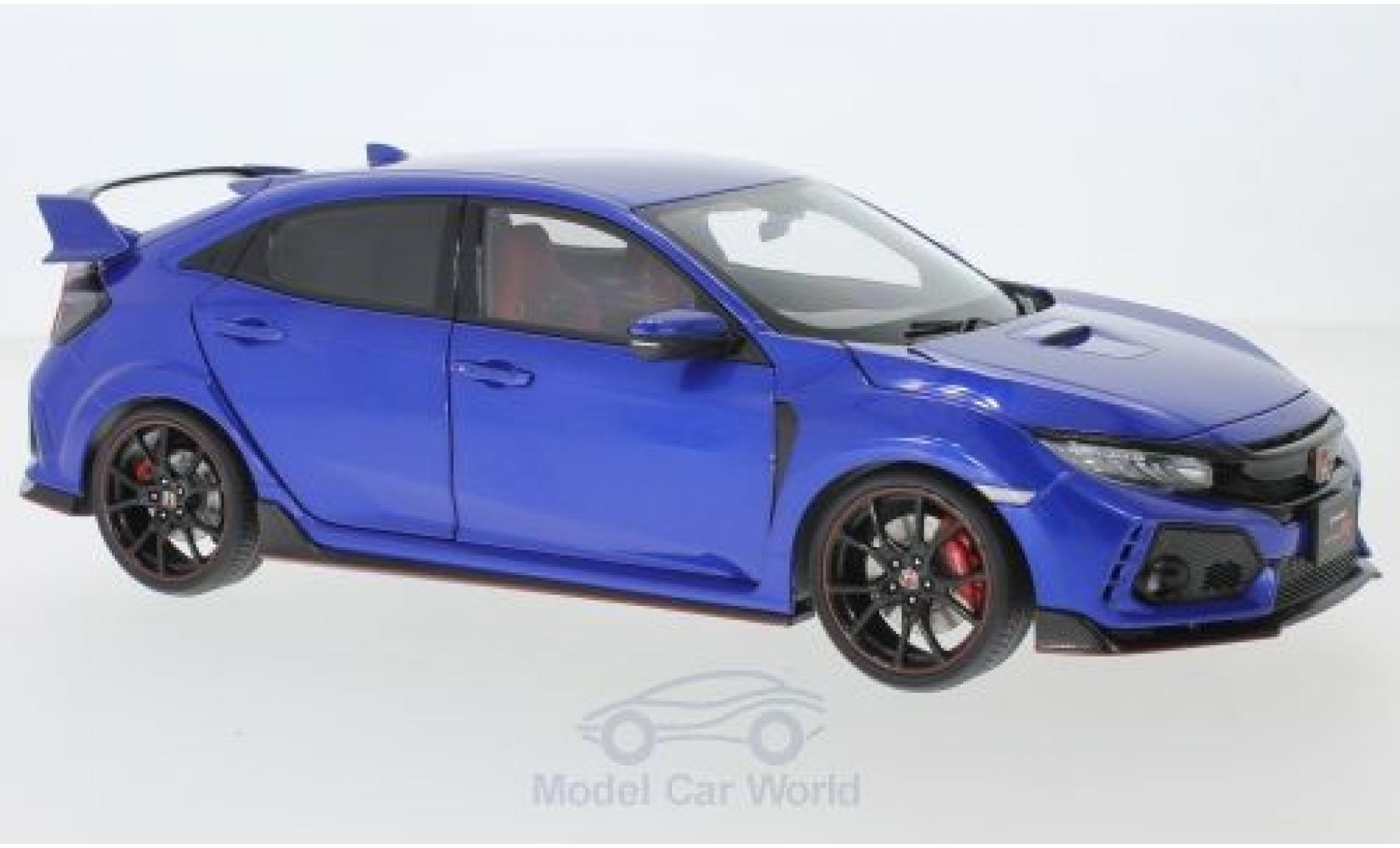 Honda Civic 1/18 AUTOart Type R (FK8) metallico blu RHD 2017 modellino in miniatura