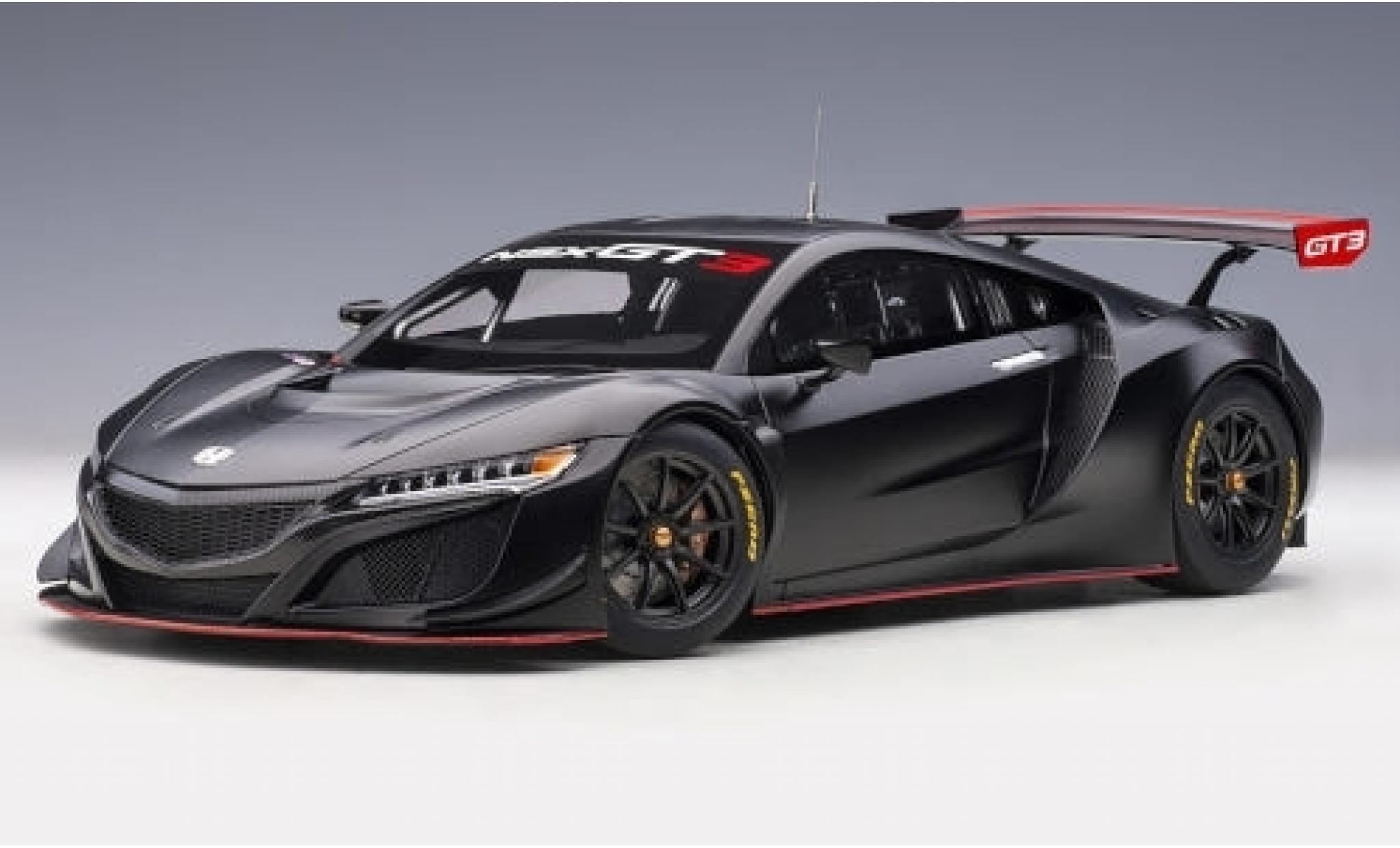 Honda NSX 1/18 AUTOart GT3 metallico nero 2018 Plain Body Version modellino in miniatura