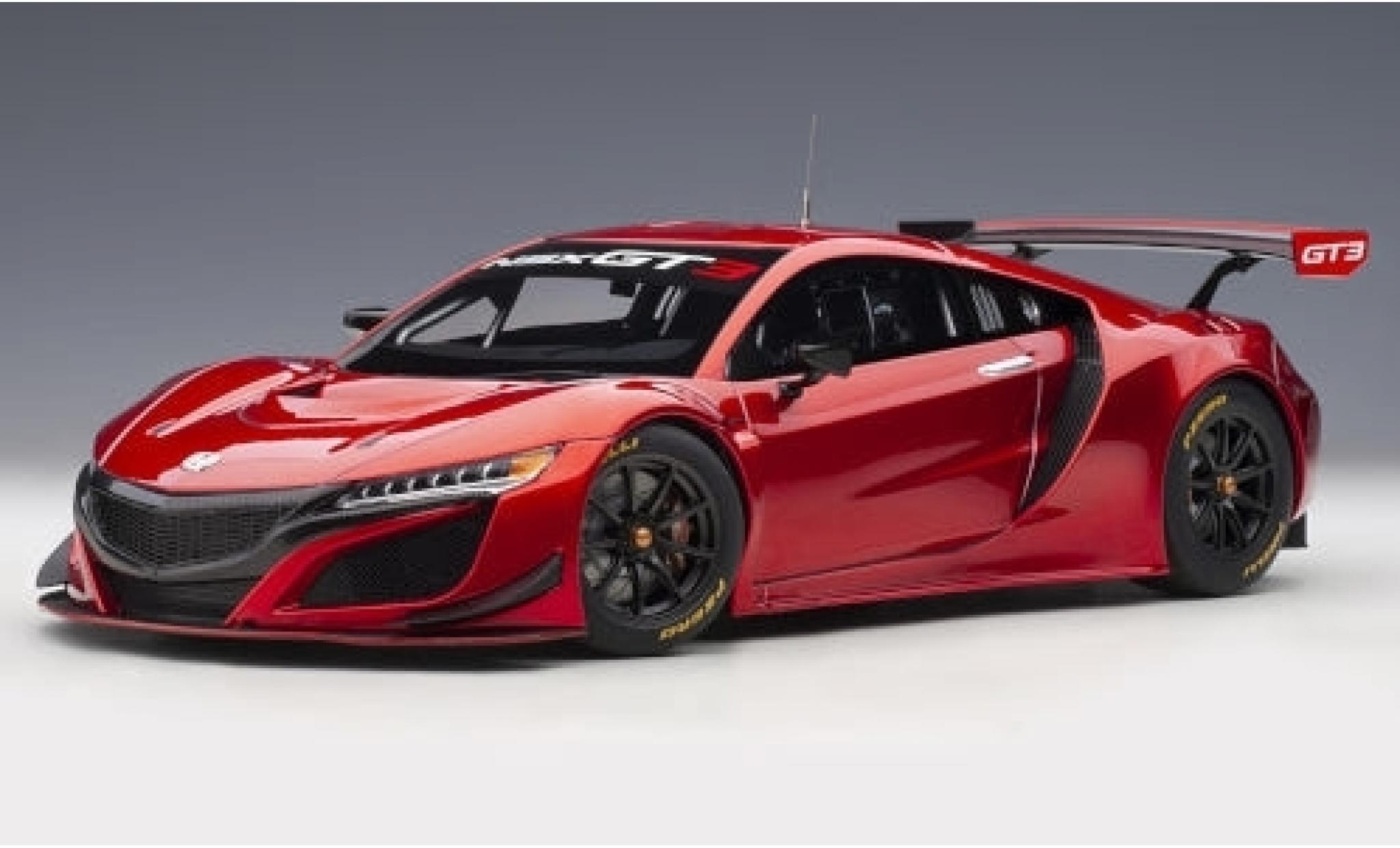 Honda NSX 1/18 AUTOart GT3 rosso 2018 Plain Body Version modellino in miniatura
