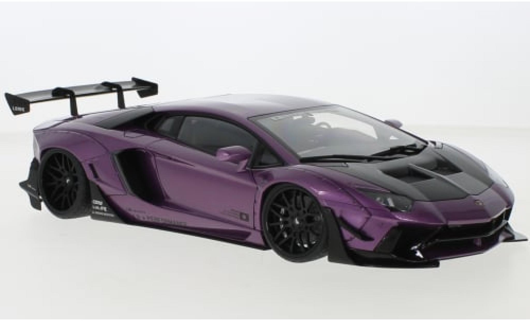 Lamborghini Aventador 1/18 AUTOart LB-Works Limited Edition metallise violett/carbon 1:18 modellino in miniatura