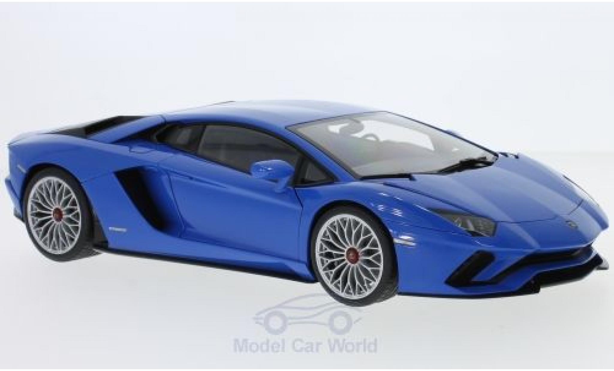 Lamborghini Aventador 1/18 AUTOart S metallico blu 2017 modellino in miniatura