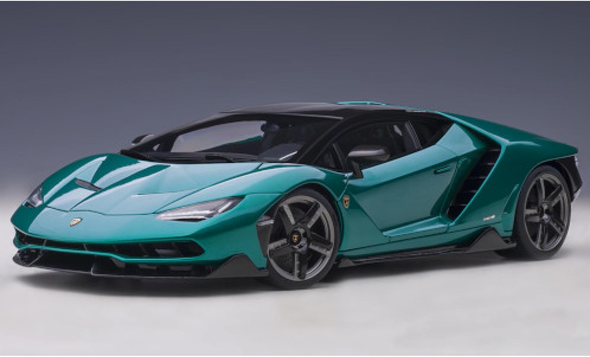 Lamborghini Centenario 1/18 AUTOart metallico verde/carbon 2016 modellino in miniatura