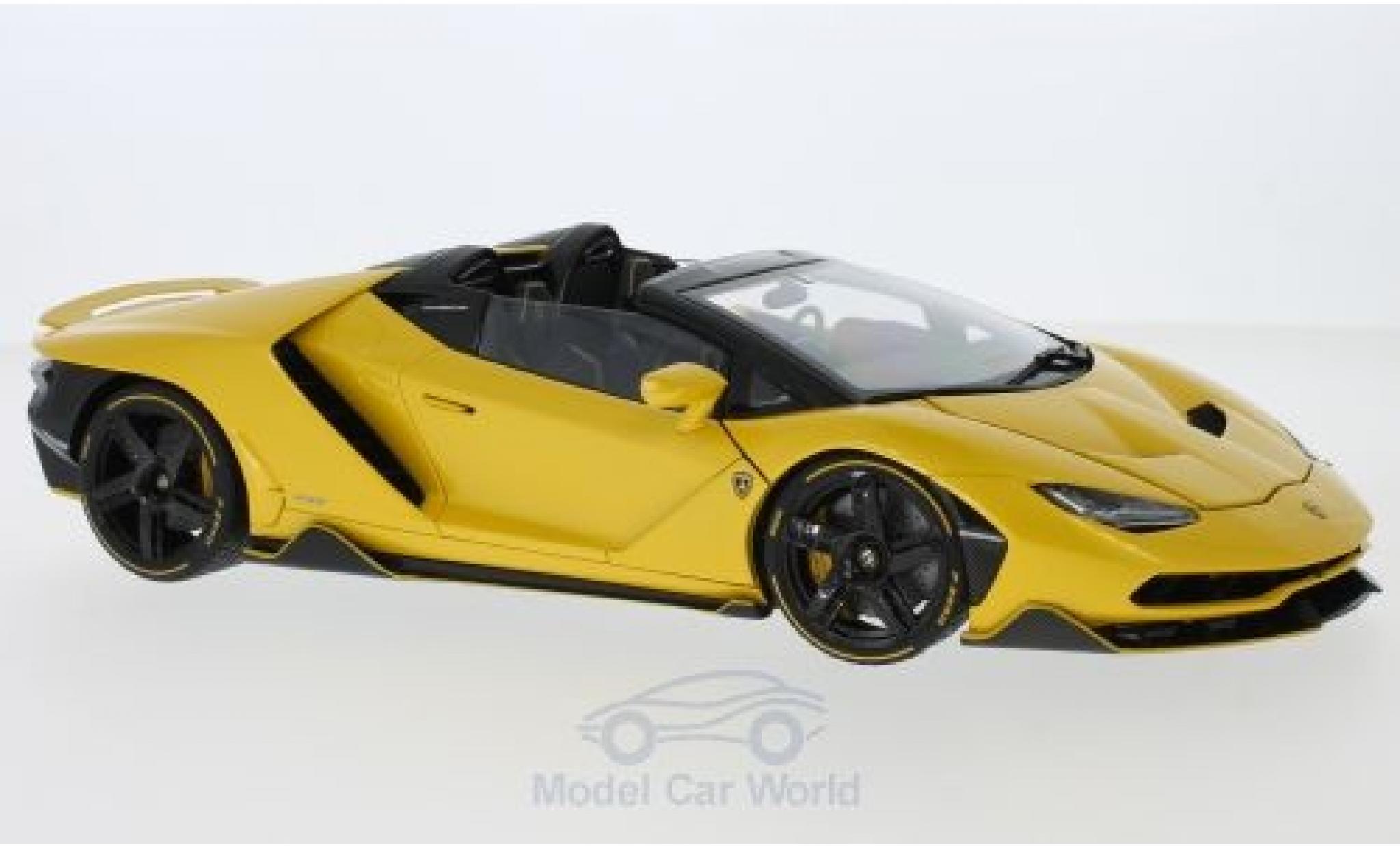 Lamborghini Centenario 1/18 AUTOart Roadster metallico giallo 2016 modellino in miniatura