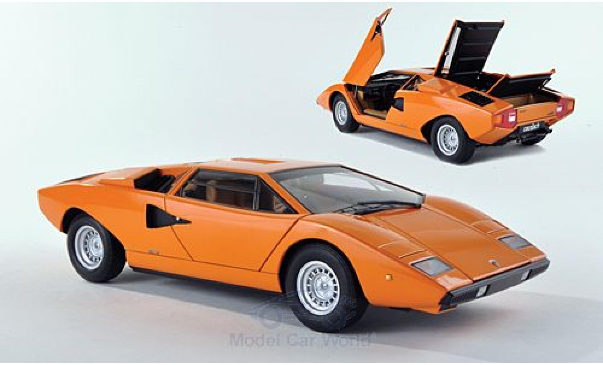 Lamborghini Countach 1/18 AUTOart LP400 orange 1974 modellino in miniatura