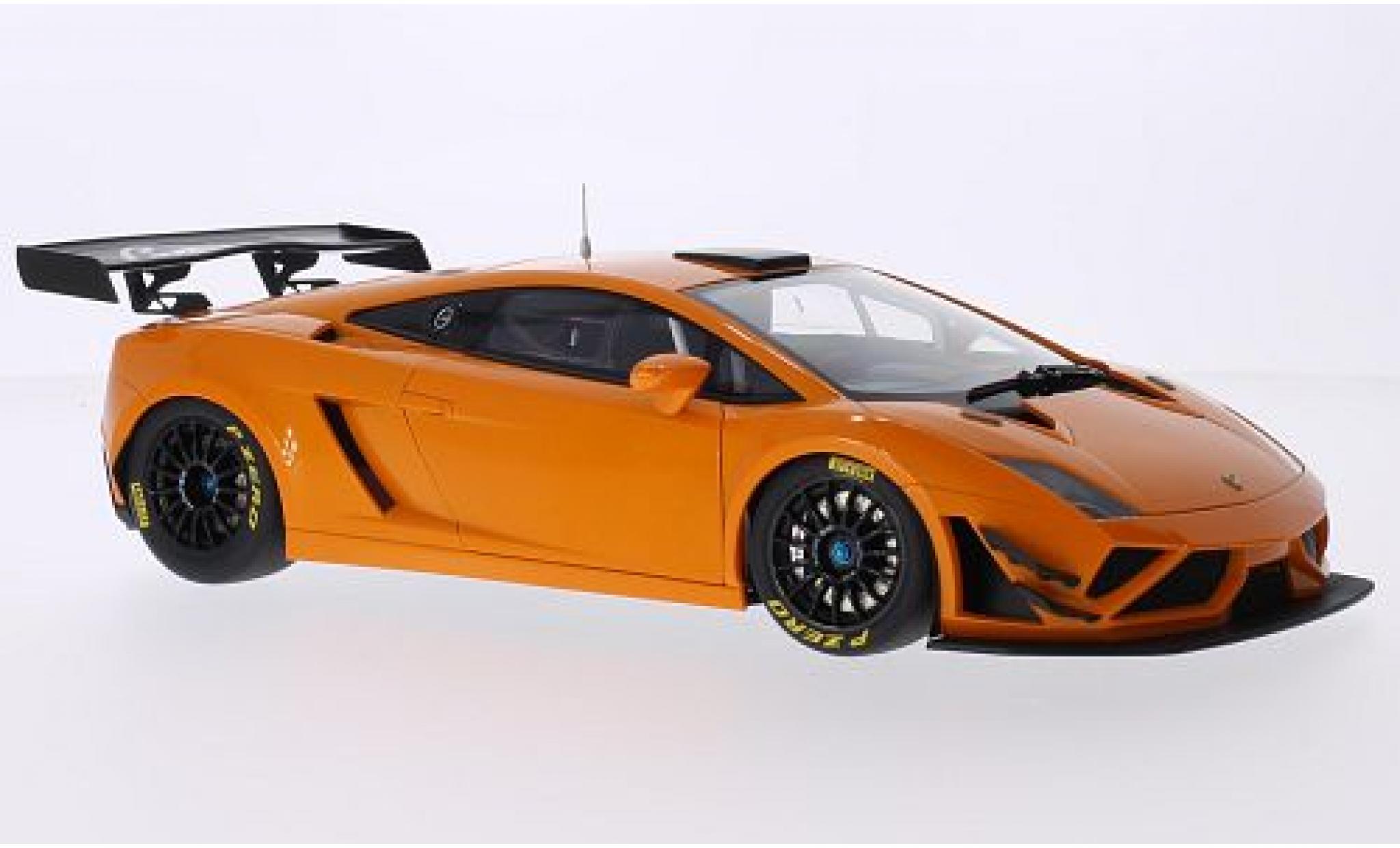 Lamborghini Gallardo 1/18 AUTOart GT3 FL2 metallico orange 2013 Plain Body Version modellino in miniatura