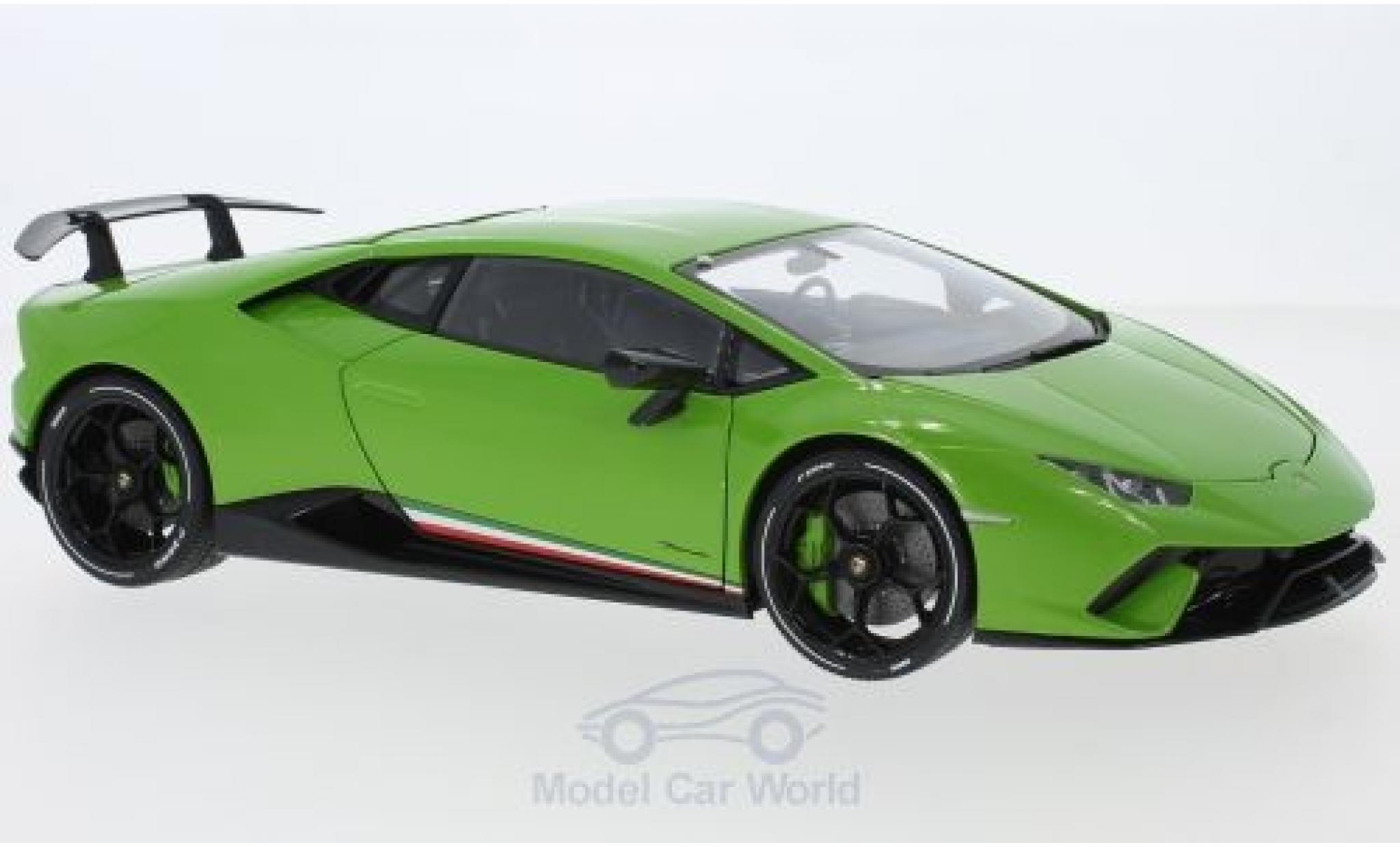 Lamborghini Huracan 1/18 AUTOart Performante metallico verde 2017 modellino in miniatura