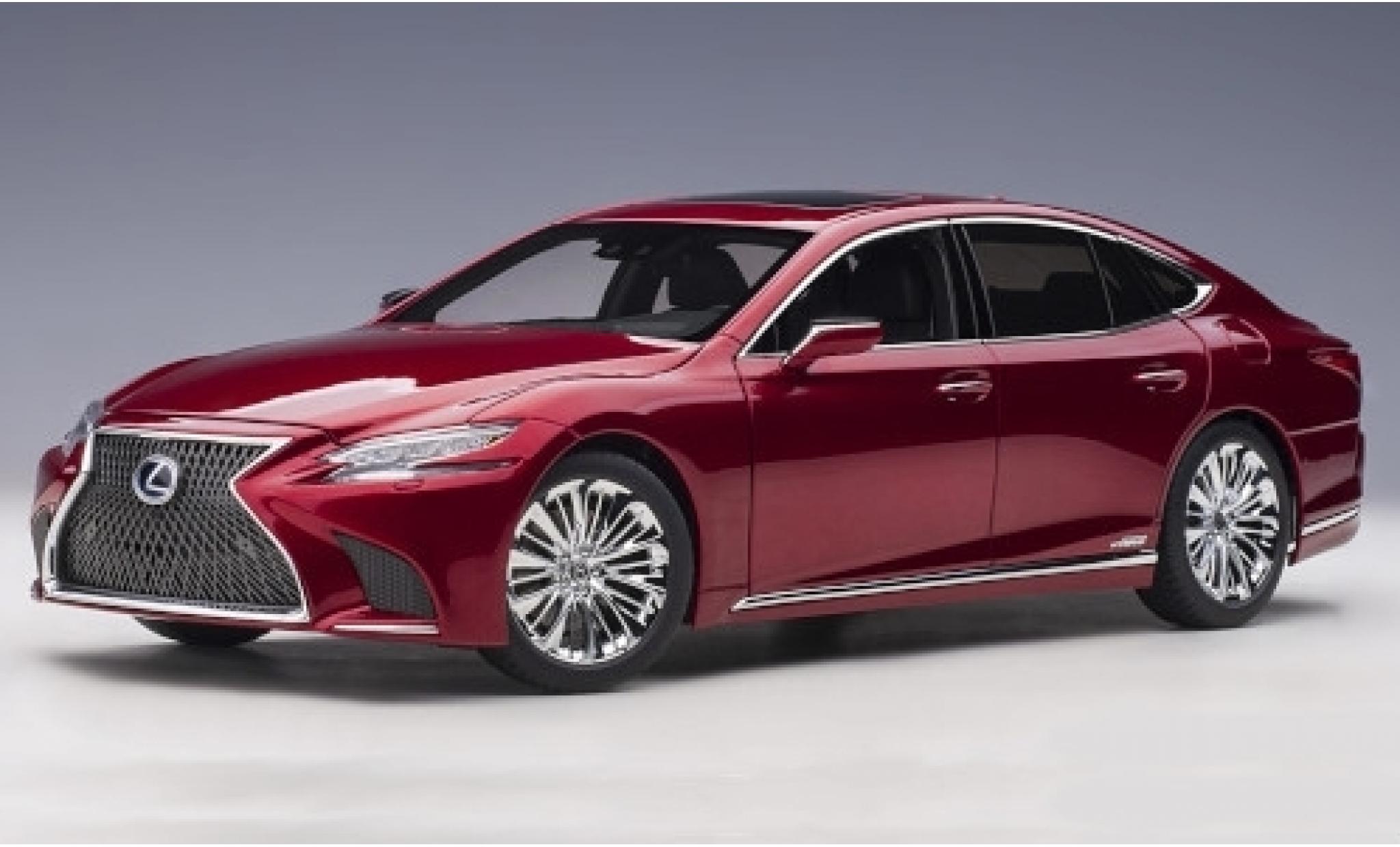 Lexus LS 1/18 AUTOart 500h metallico rosso 2018 modellino in miniatura