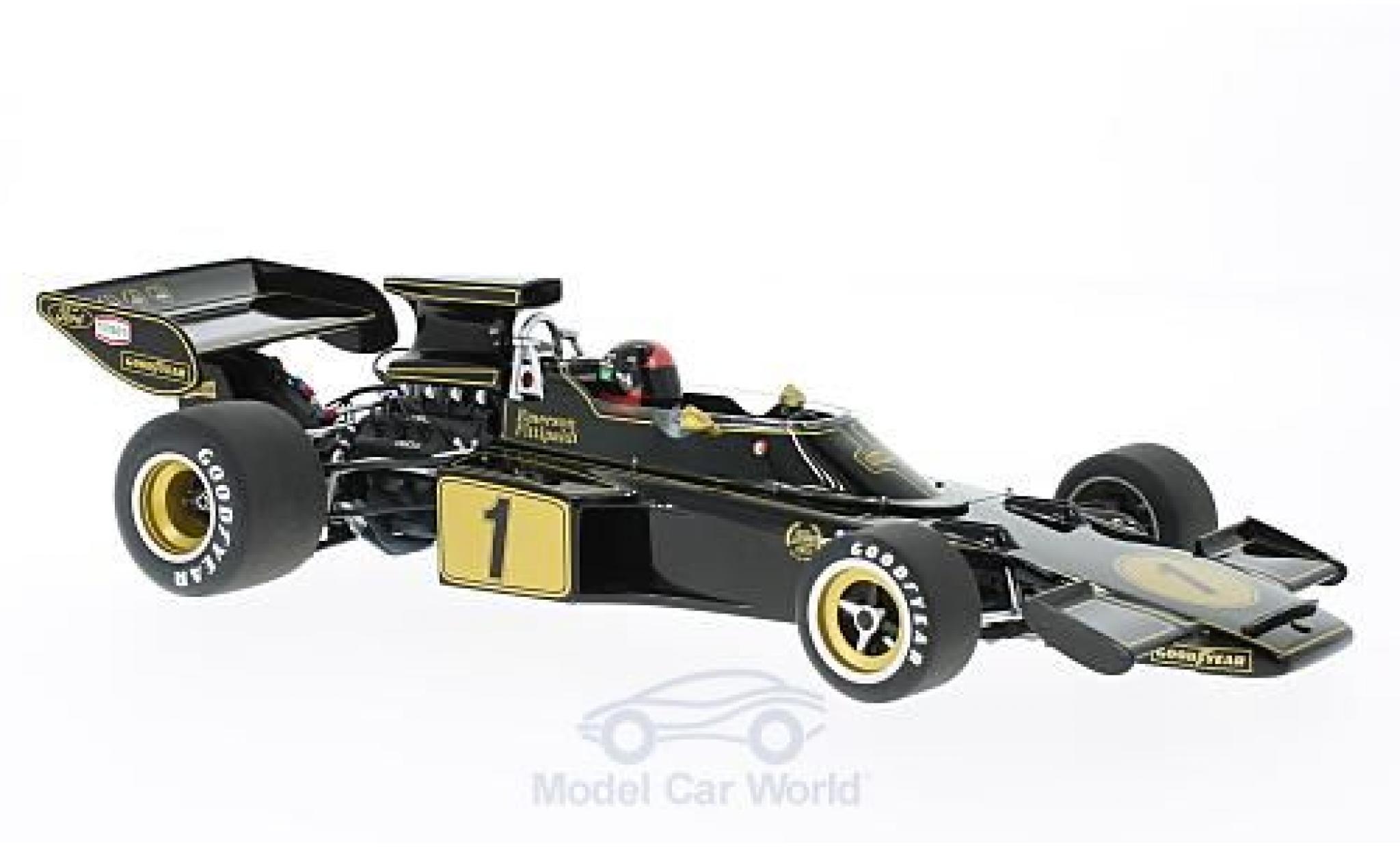 Lotus 72 1/18 AUTOart E No.1 Formel 1 1973 mit Fahrerfigur E.Fittipaldi modellino in miniatura