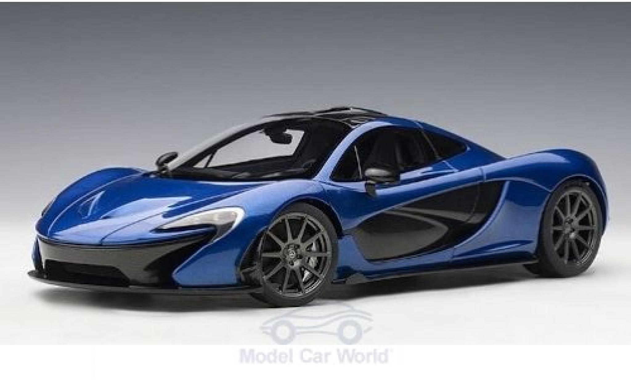 McLaren P1 1/18 AUTOart metallico blu 2013 modellino in miniatura