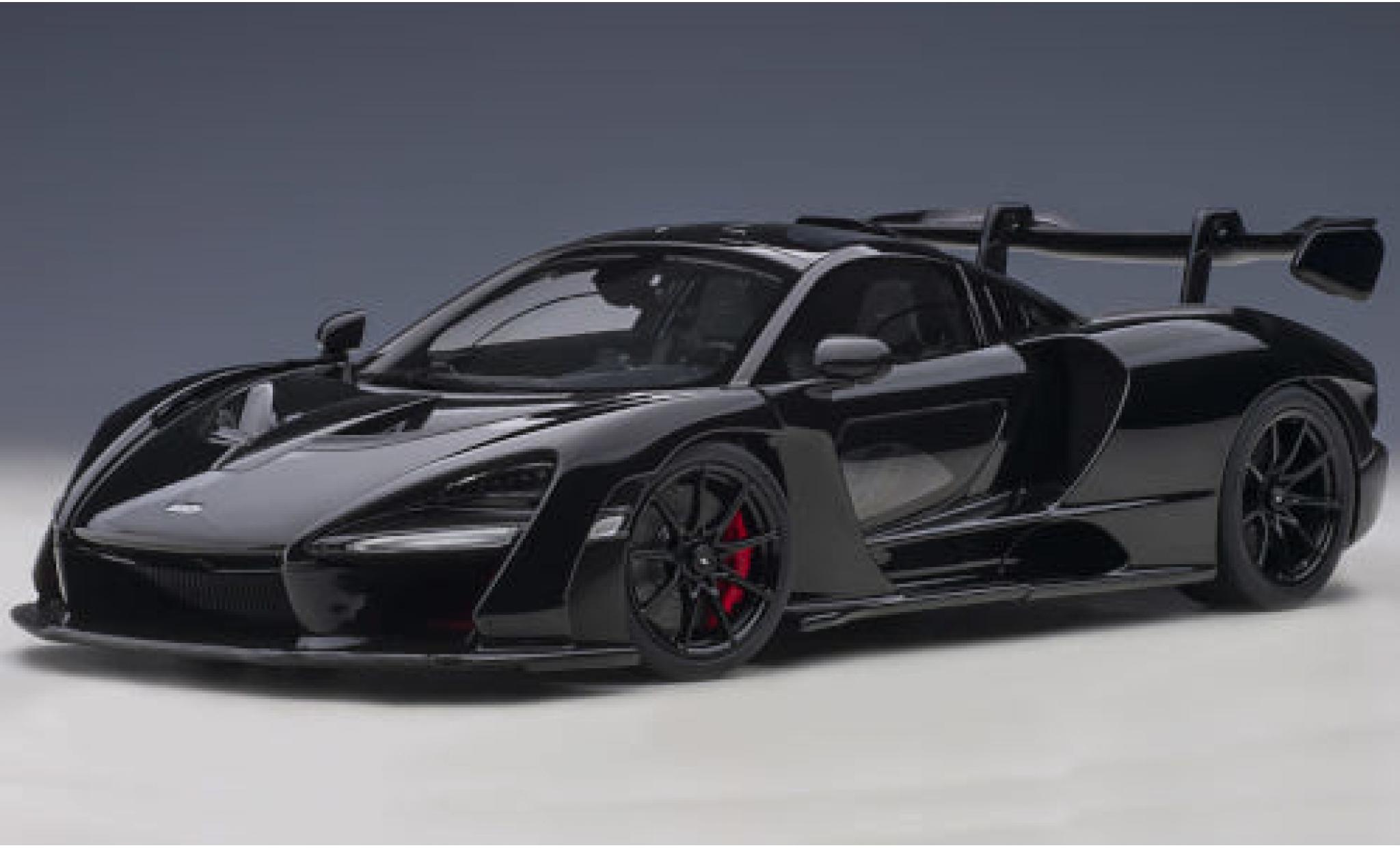 McLaren Senna 1/18 AUTOart nero/carbon 2018 modellino in miniatura