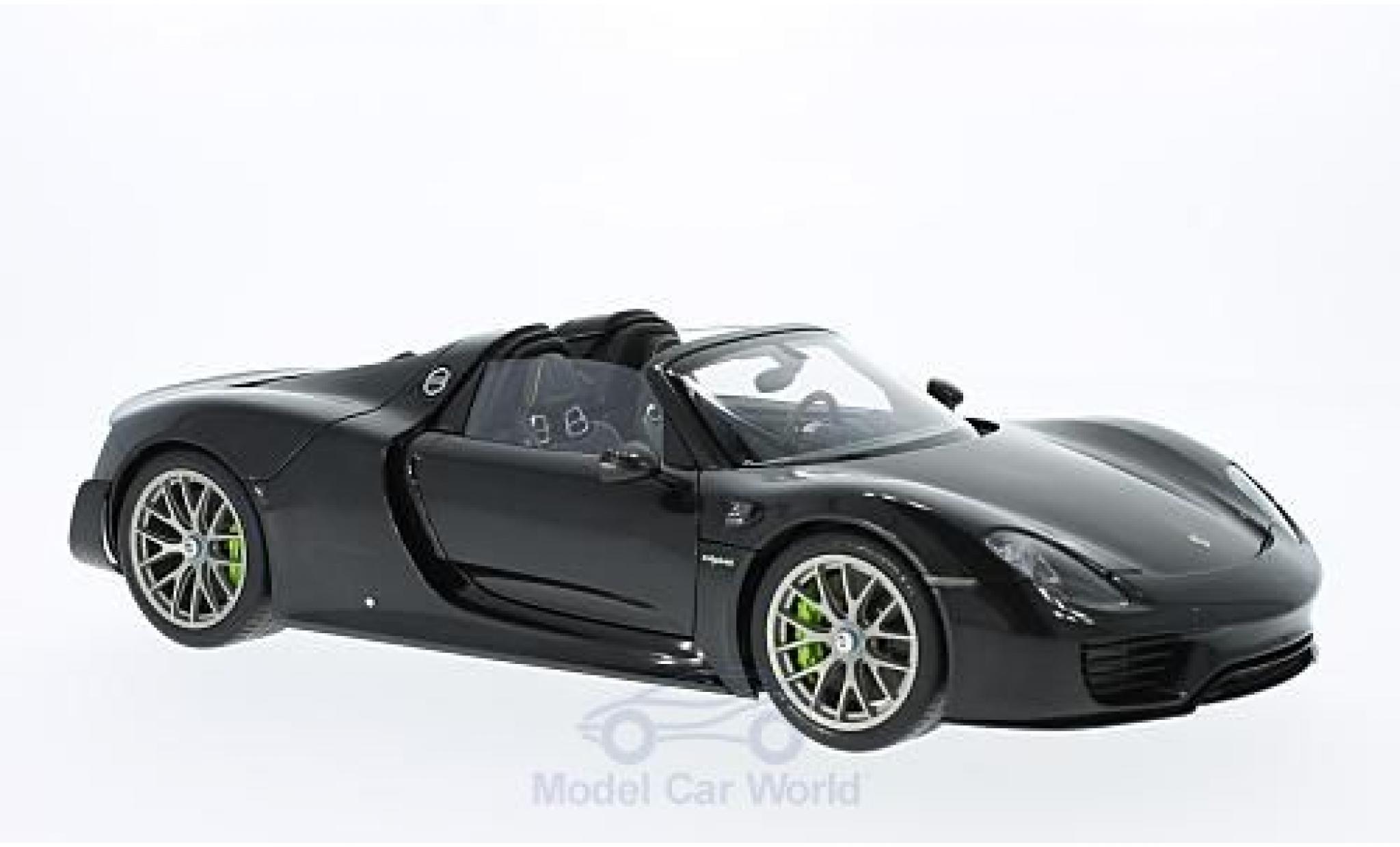 Porsche 918 2013 1/18 AUTOart Spyder metallico nero 2013 modellino in miniatura