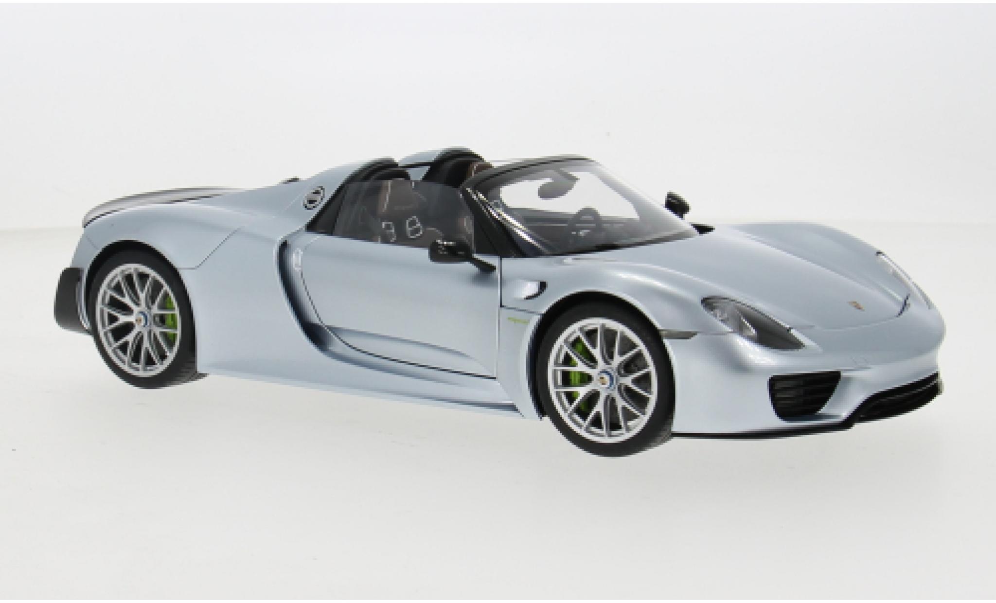 Porsche 918 1/18 AUTOart Spyder Weissach Package blau 1:18 modellino in miniatura