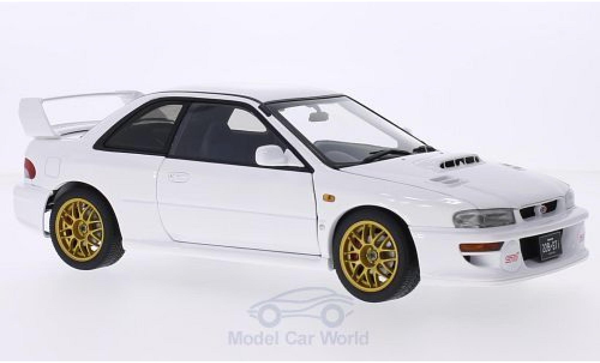 Subaru Impreza 22B 1/18 AUTOart 22B bianco 1998 modellino in miniatura